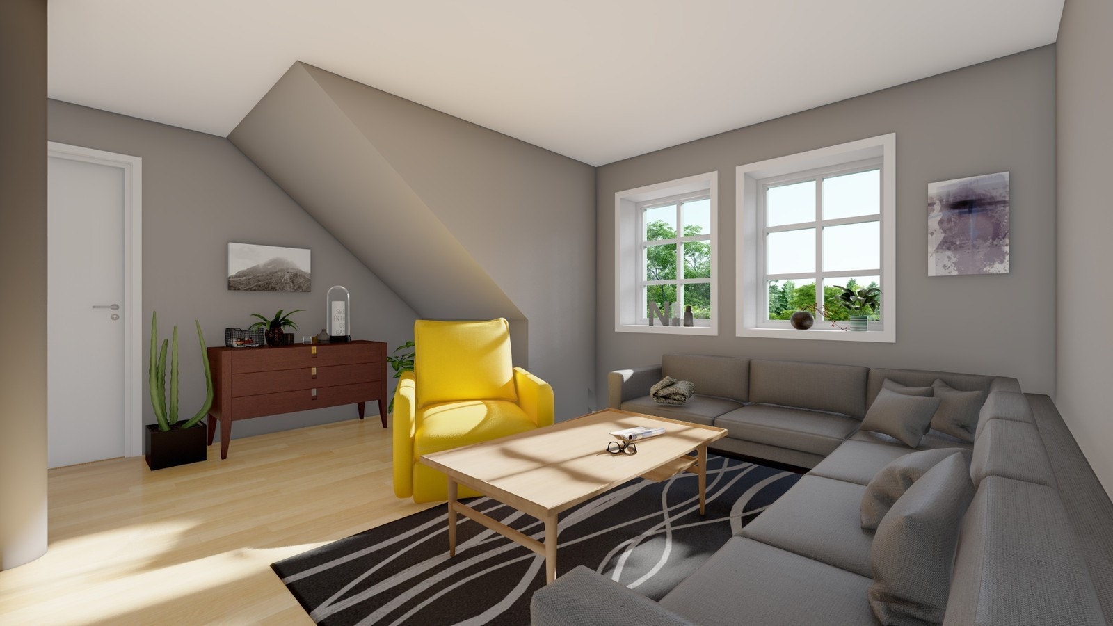 Loftstue interiør Galleribilde