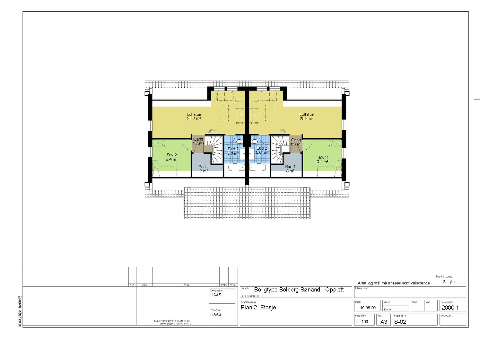 Planløsning 2. etasje tilvalg Galleribilde
