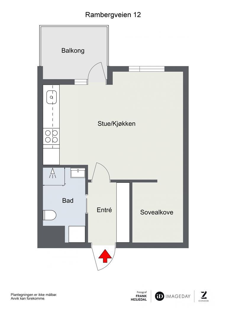 Smart og arealeffektiv planløsning. Galleribilde