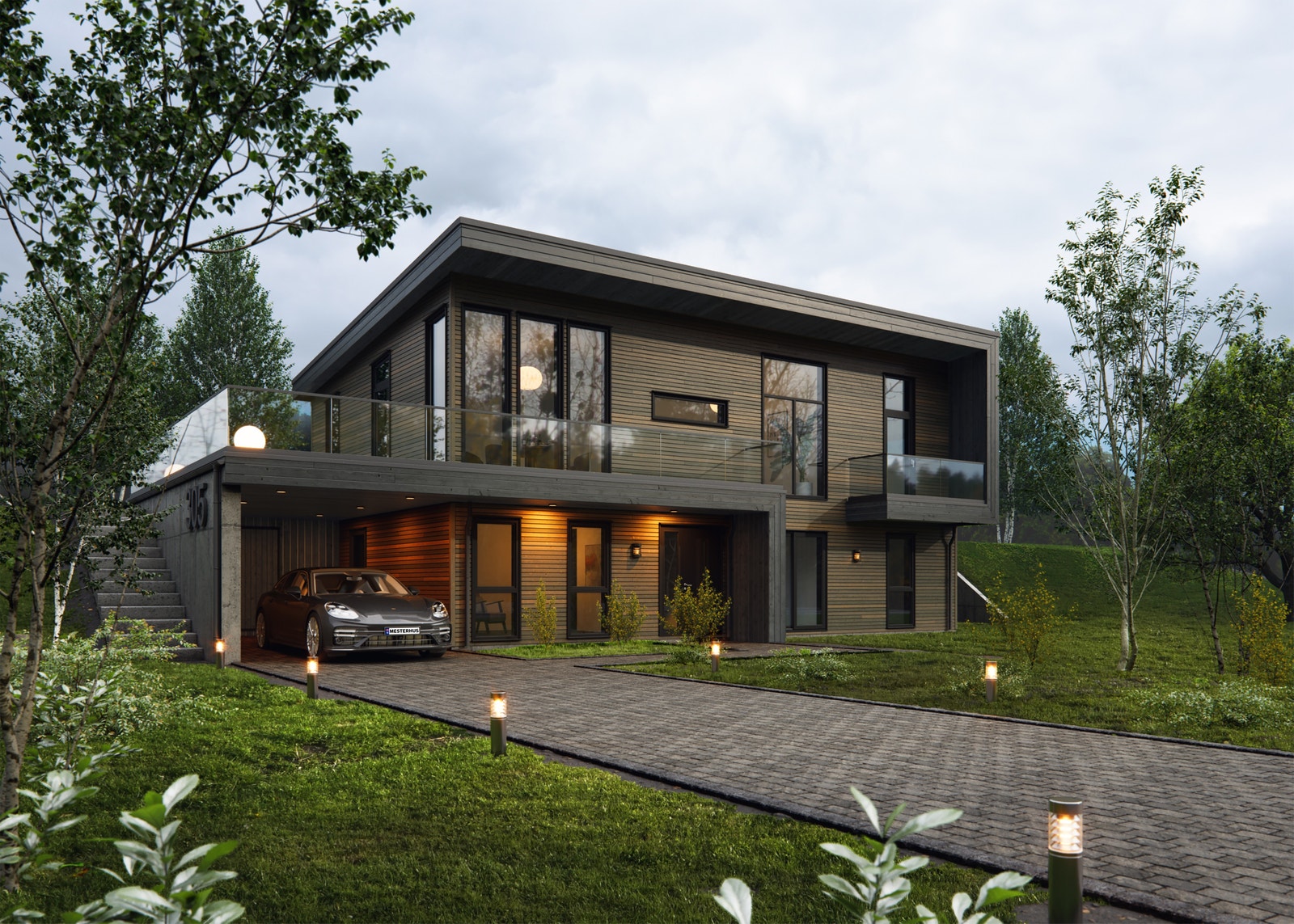 3D-illustrasjon av standard Signatur 305 Galleribilde