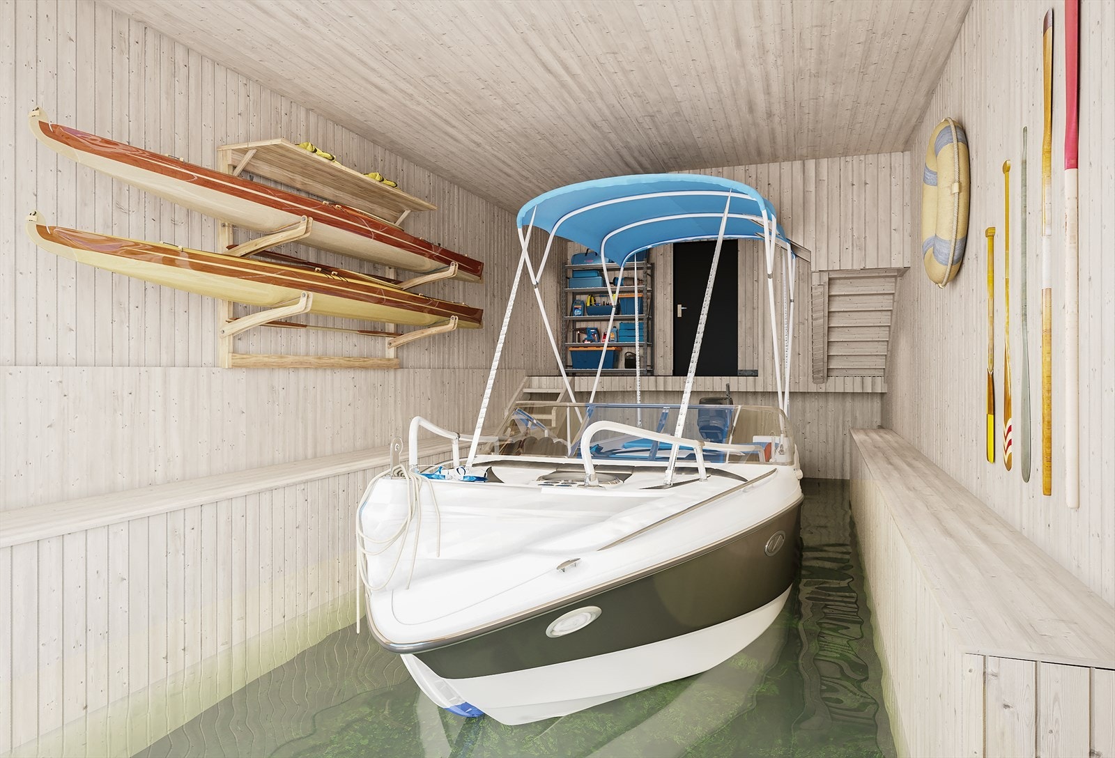 Det vil bli plass til båt på opptil ca.22 fot i lengden. Galleribilde