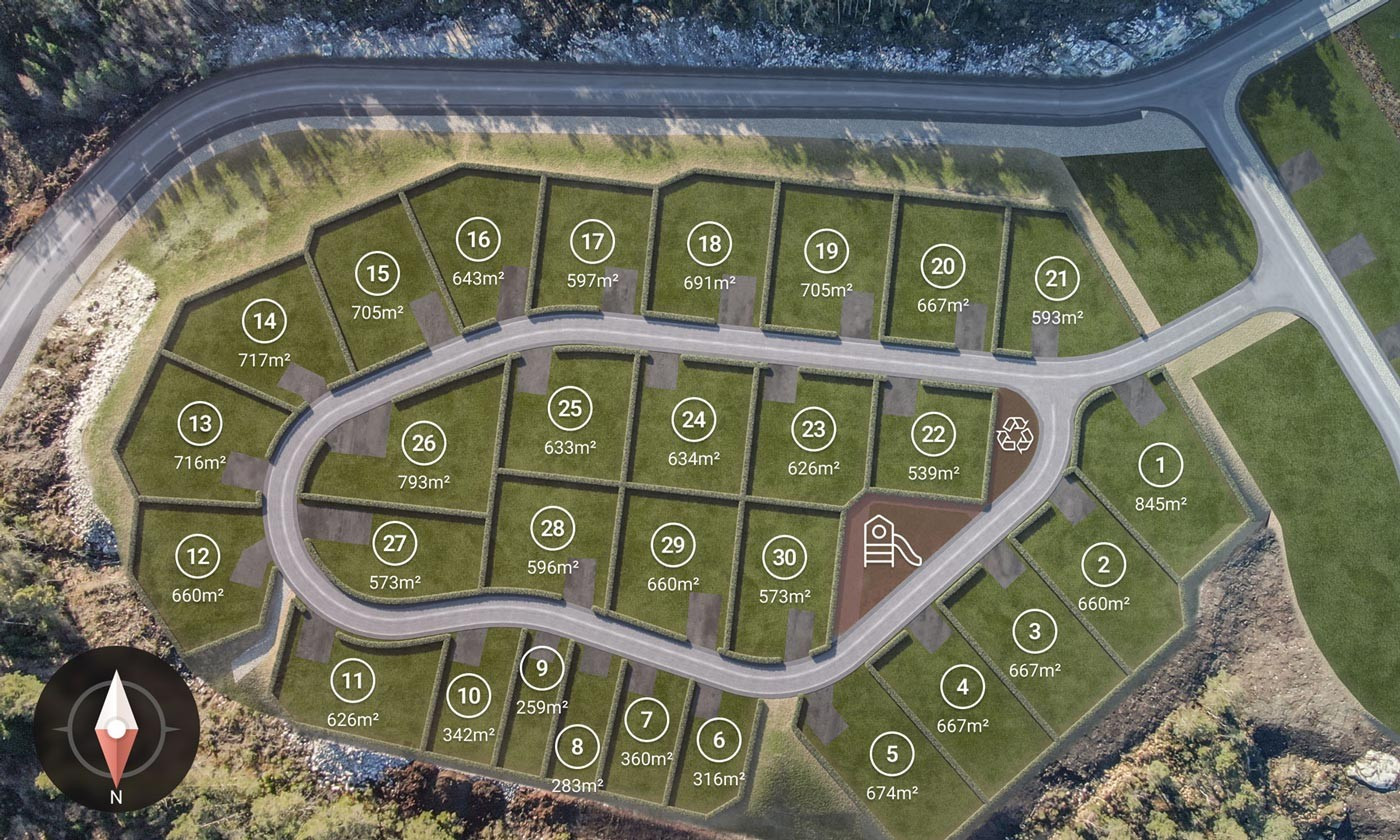 Boligene er planlagt plassert på tomt 17 og 18