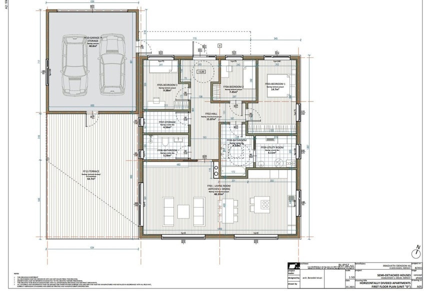 Plantegning bolig D i 1. etasje Galleribilde