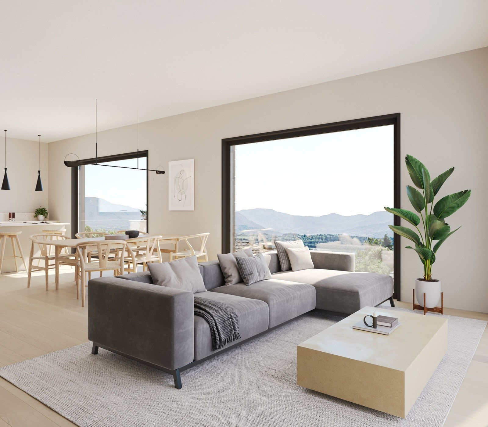 Illustrasjon av leilighet D i 1. etasje.. Avvik på illustrasjoner vil forekomme. Galleribilde