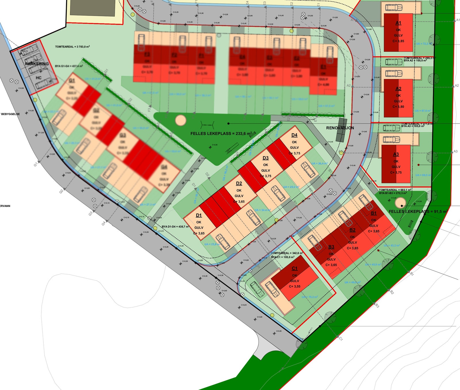 Situasjonsplan byggetrinn 3 Galleribilde