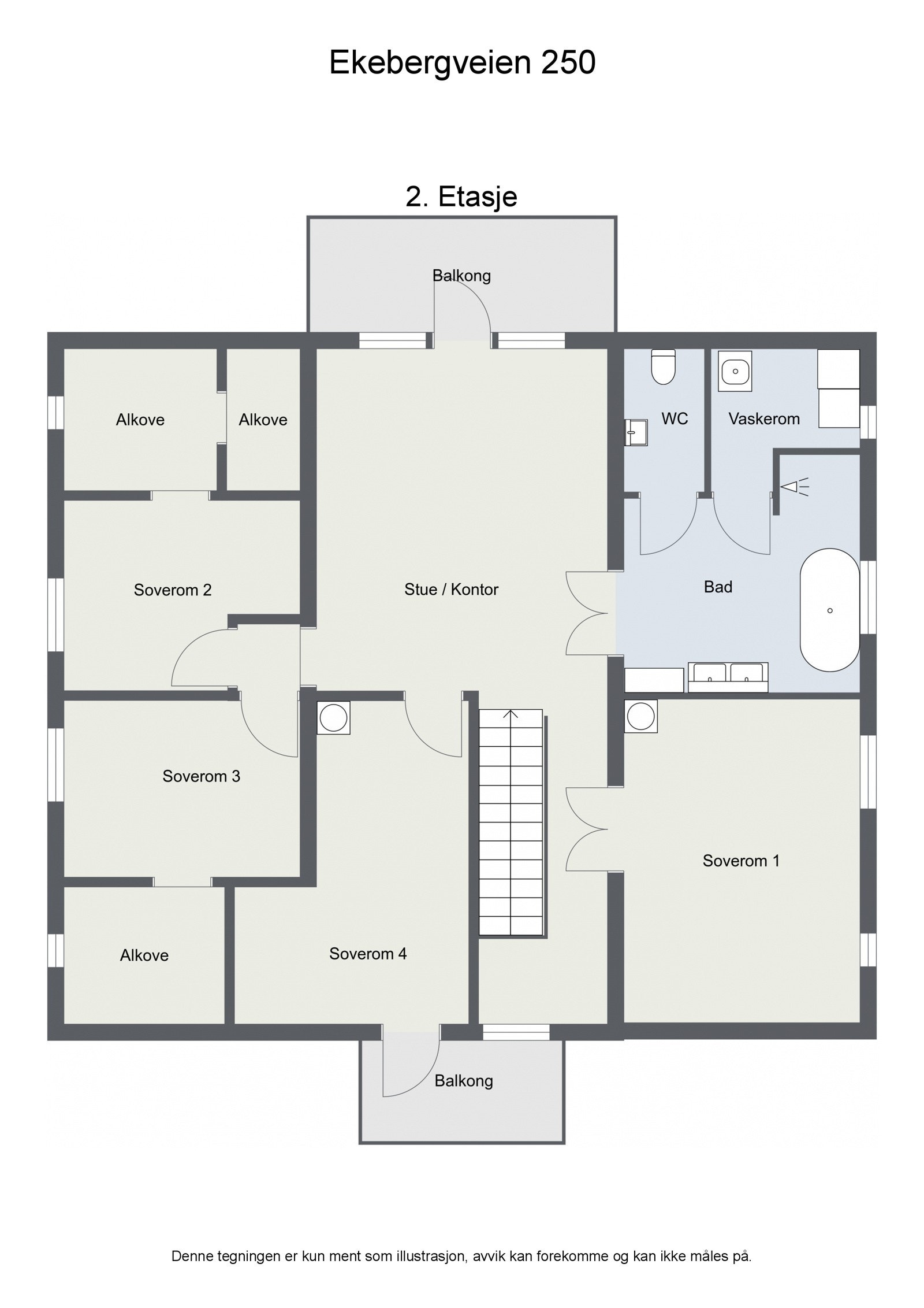 Plantegning - Ekebergveien 250 - 2. Etasje Galleribilde