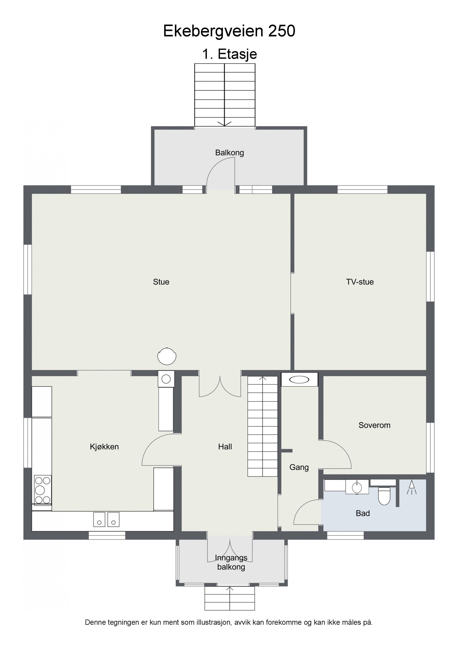 Plantegning - Ekebergveien 250 - 1. Etasje Galleribilde