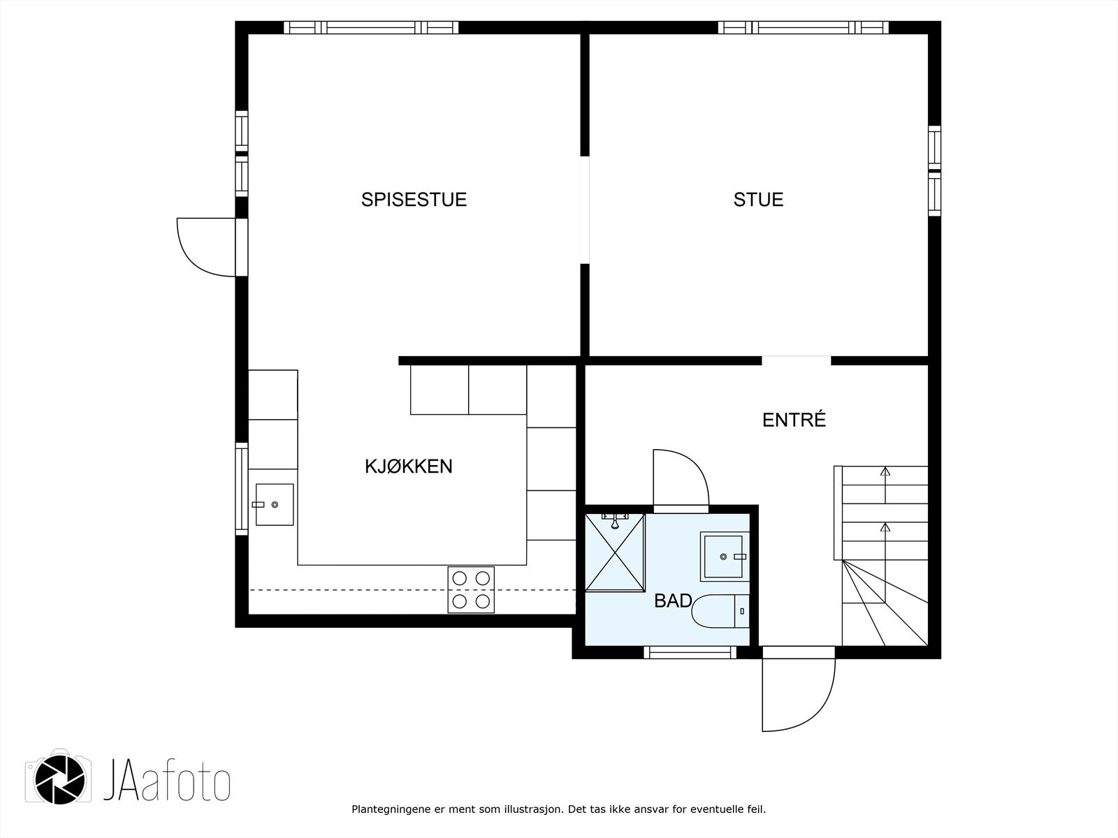Plantegning hovedetasje Galleribilde