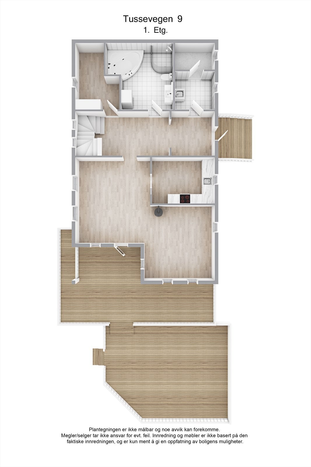Planskisse 3D - 1.etasje Galleribilde