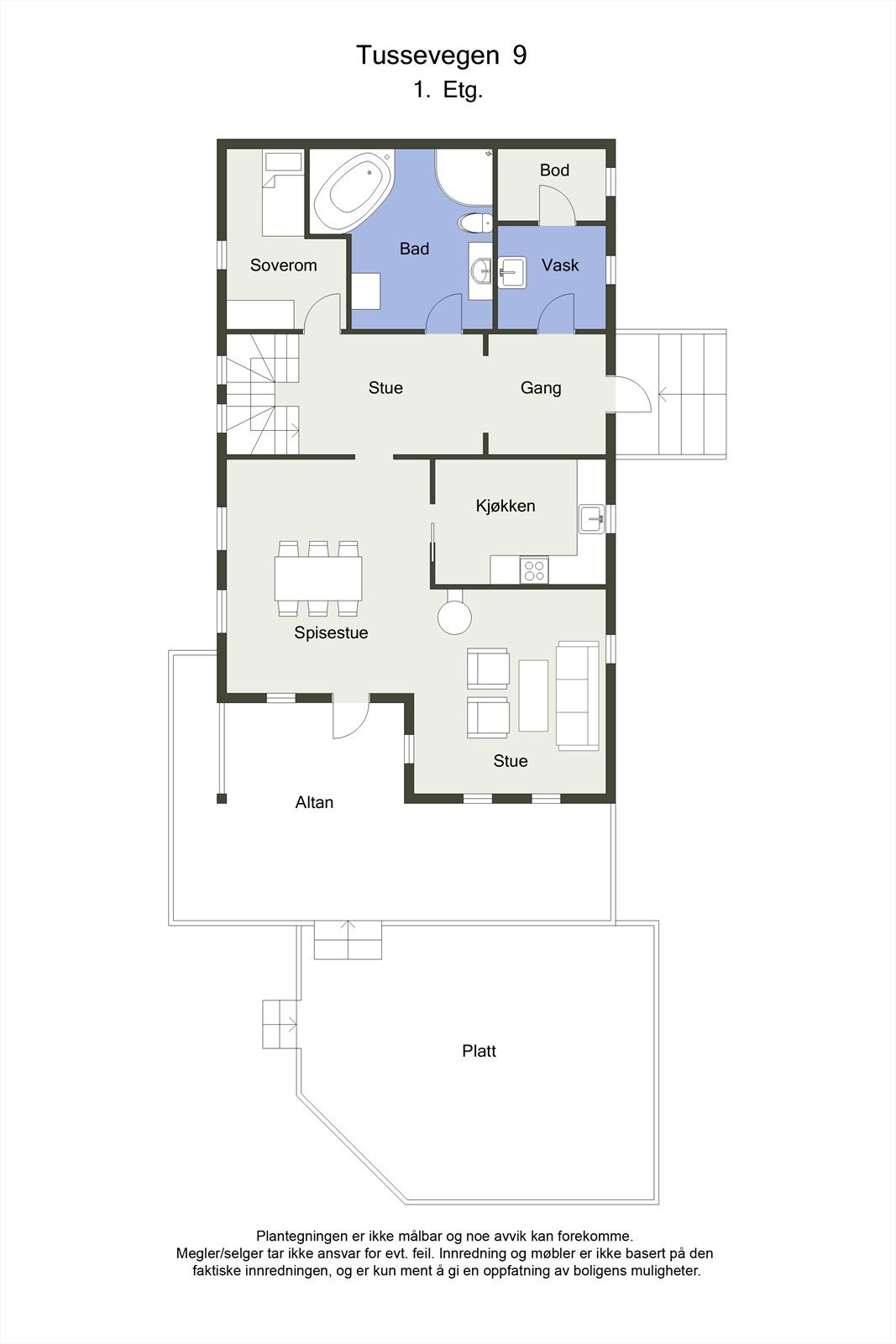 Planskisse 2D - 1.etasje Galleribilde