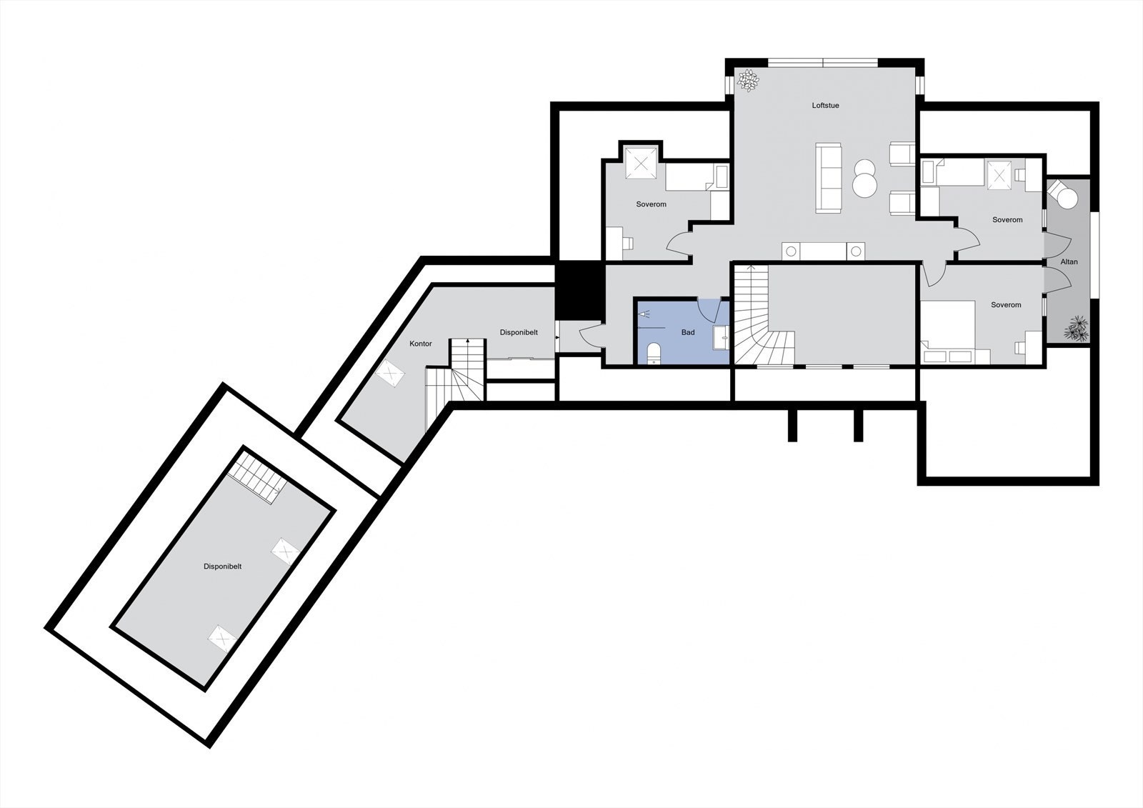 Plantegning 2. etasje. Galleribilde
