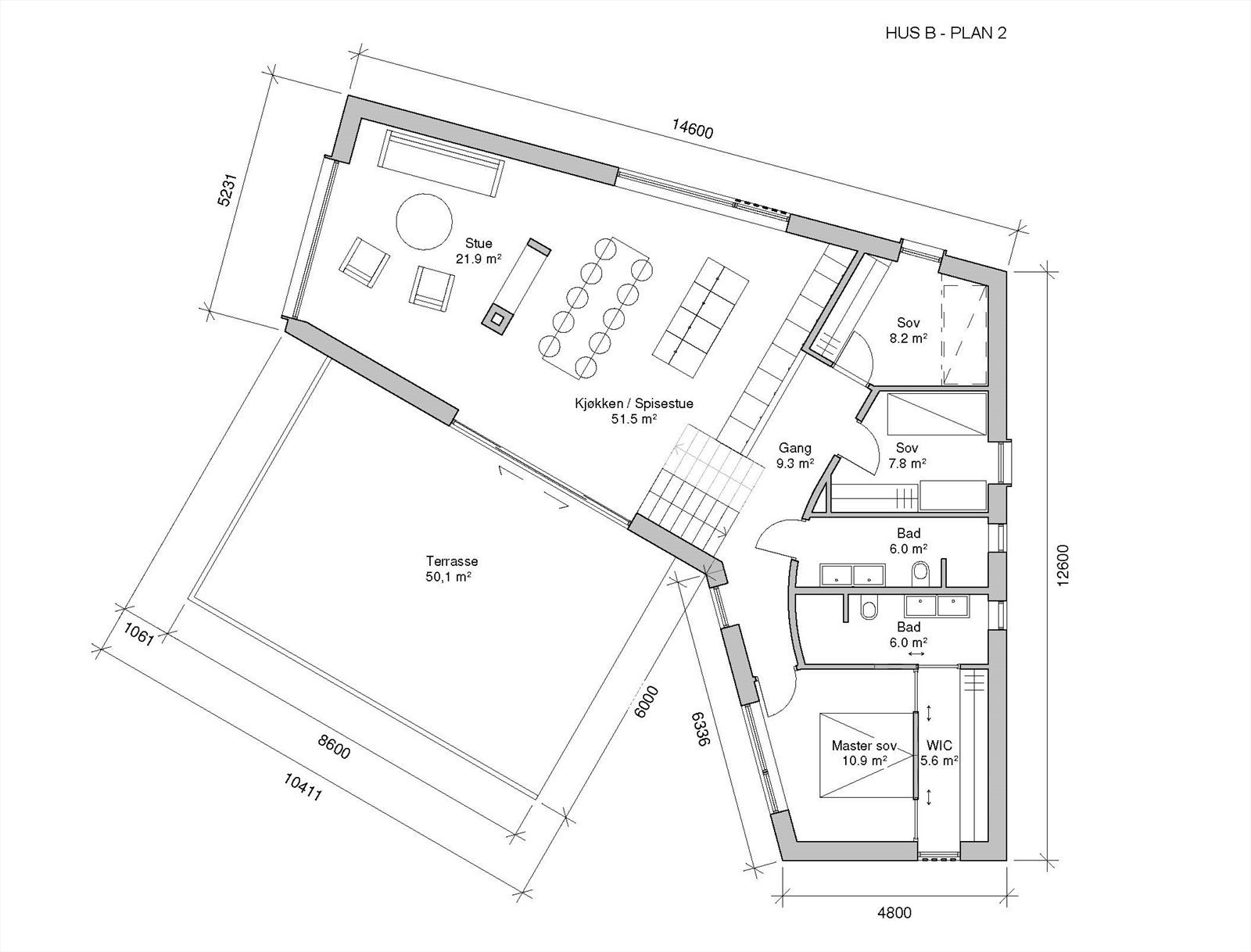 Hus B Plan 2 Galleribilde