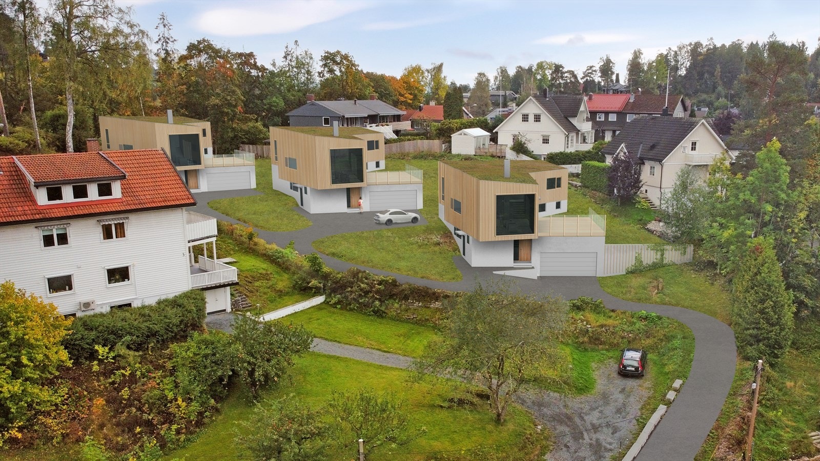 Perspektiv av boligene Galleribilde