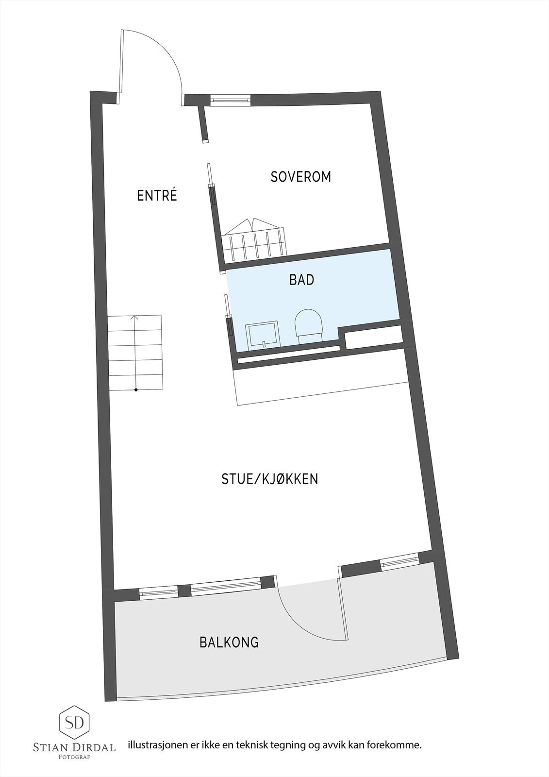 Håra 20, leil. 313 etg1 2D Galleribilde
