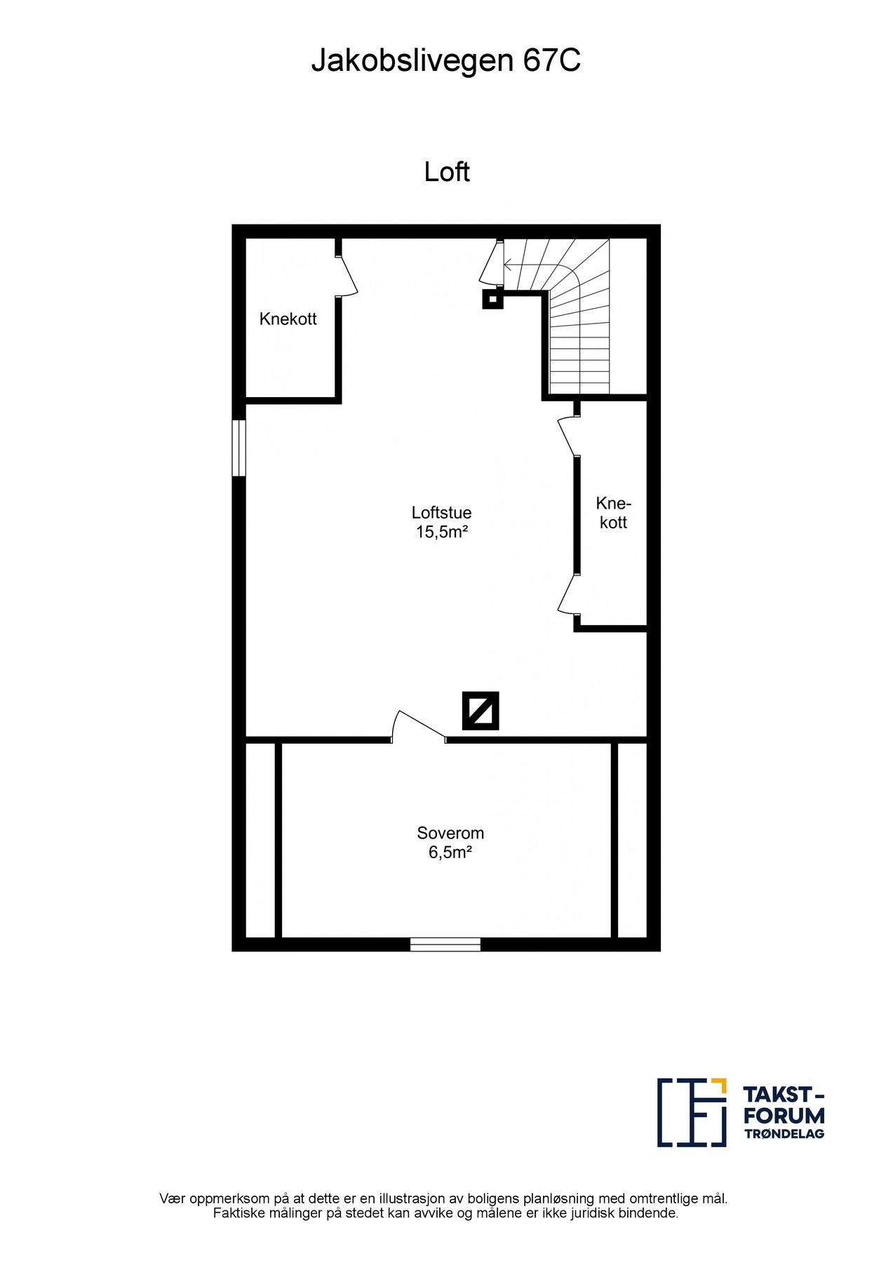 Planskisse loft. Galleribilde