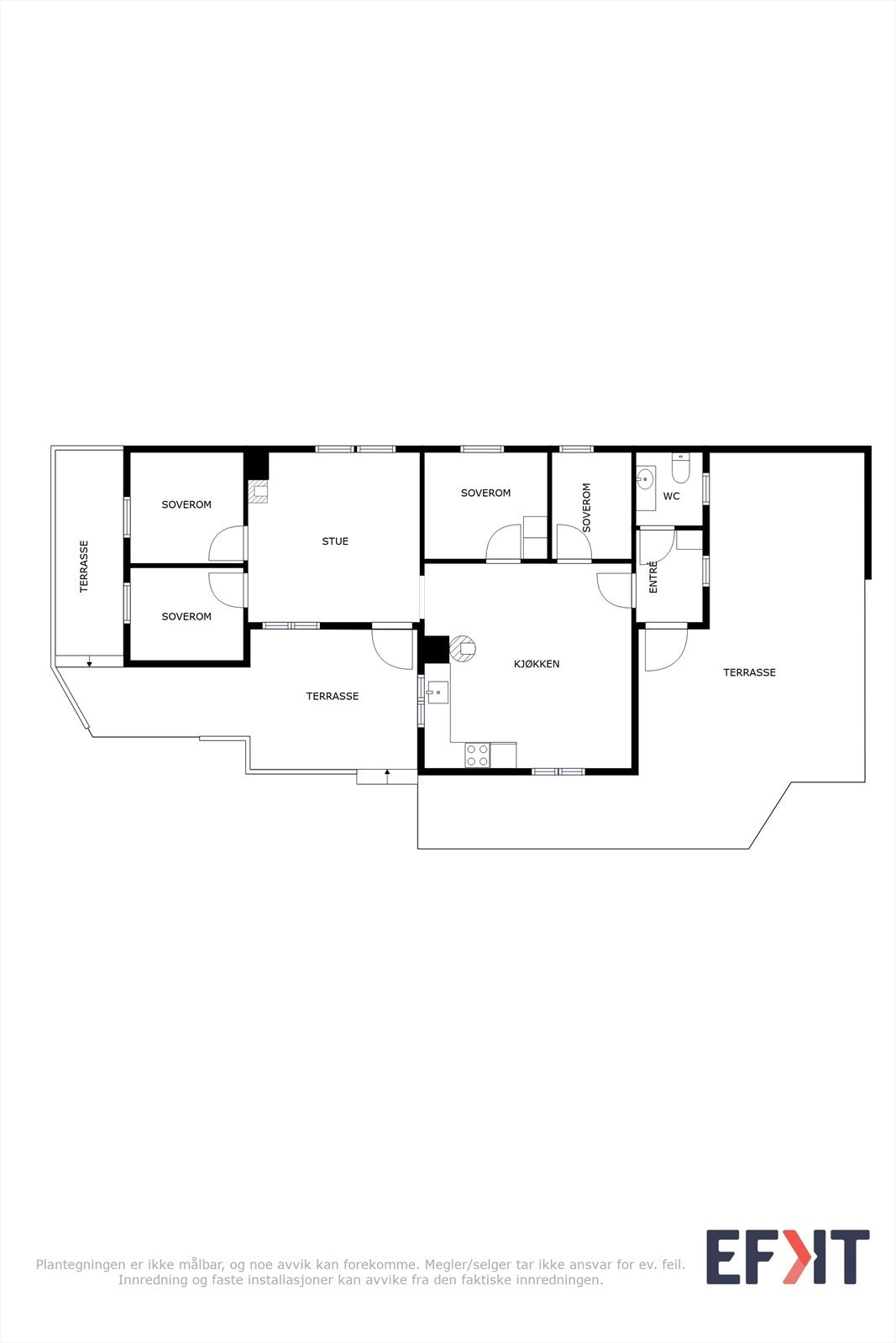 Plantegning av hytta Galleribilde