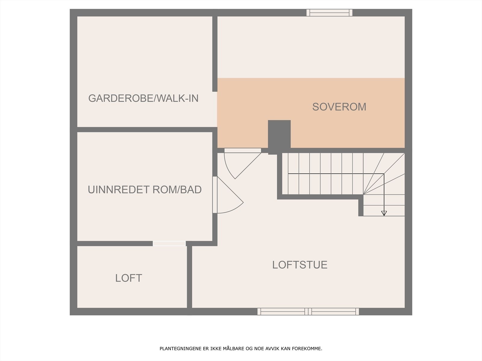 Plantegning loft. Galleribilde