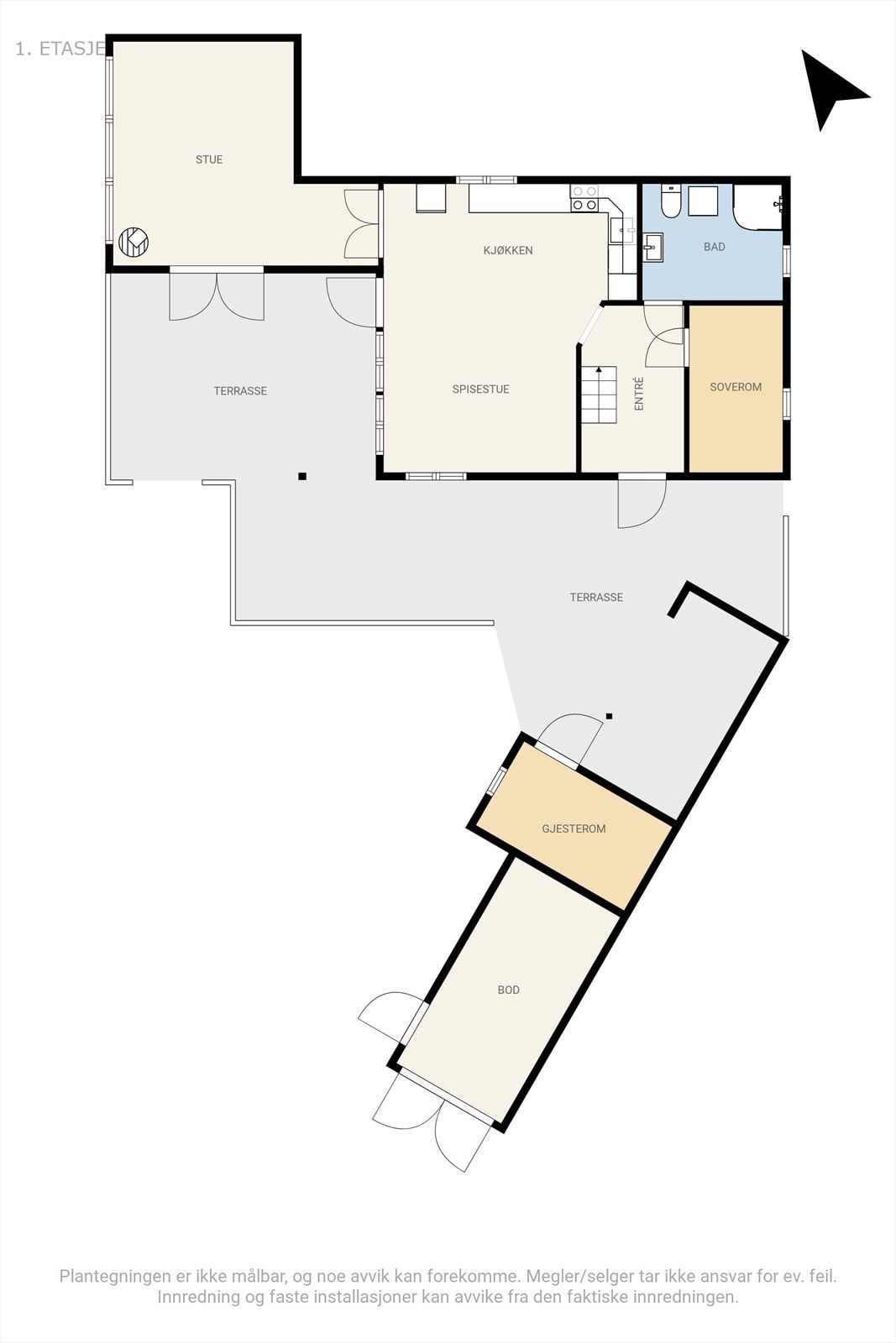 Planskisse 1. etg. Galleribilde