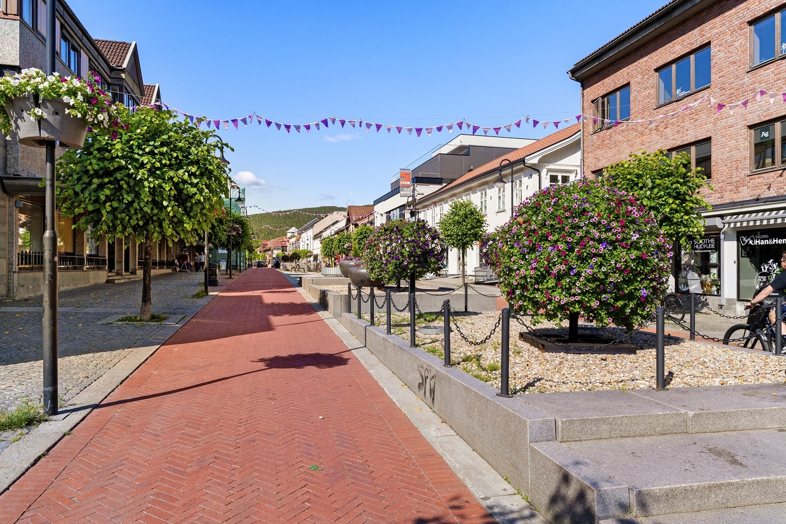 Henriks Hus ligger akkurat på kanten av bysentrum. Med gangavstand til gågata og alle andre bytilbud, men likevel tilbaketrukket og fredelig. Galleribilde