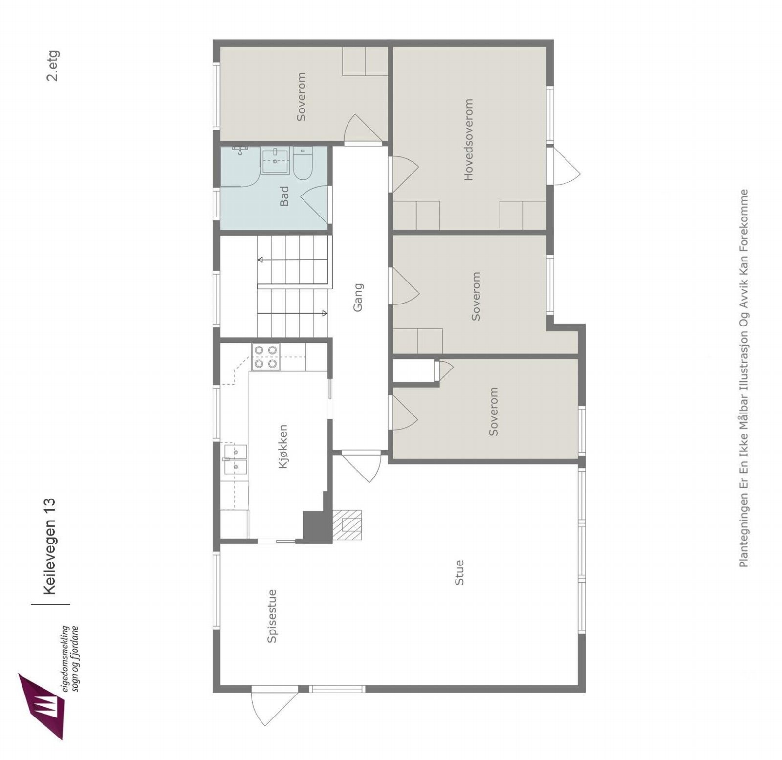 Planteikning hovudplan Galleribilde