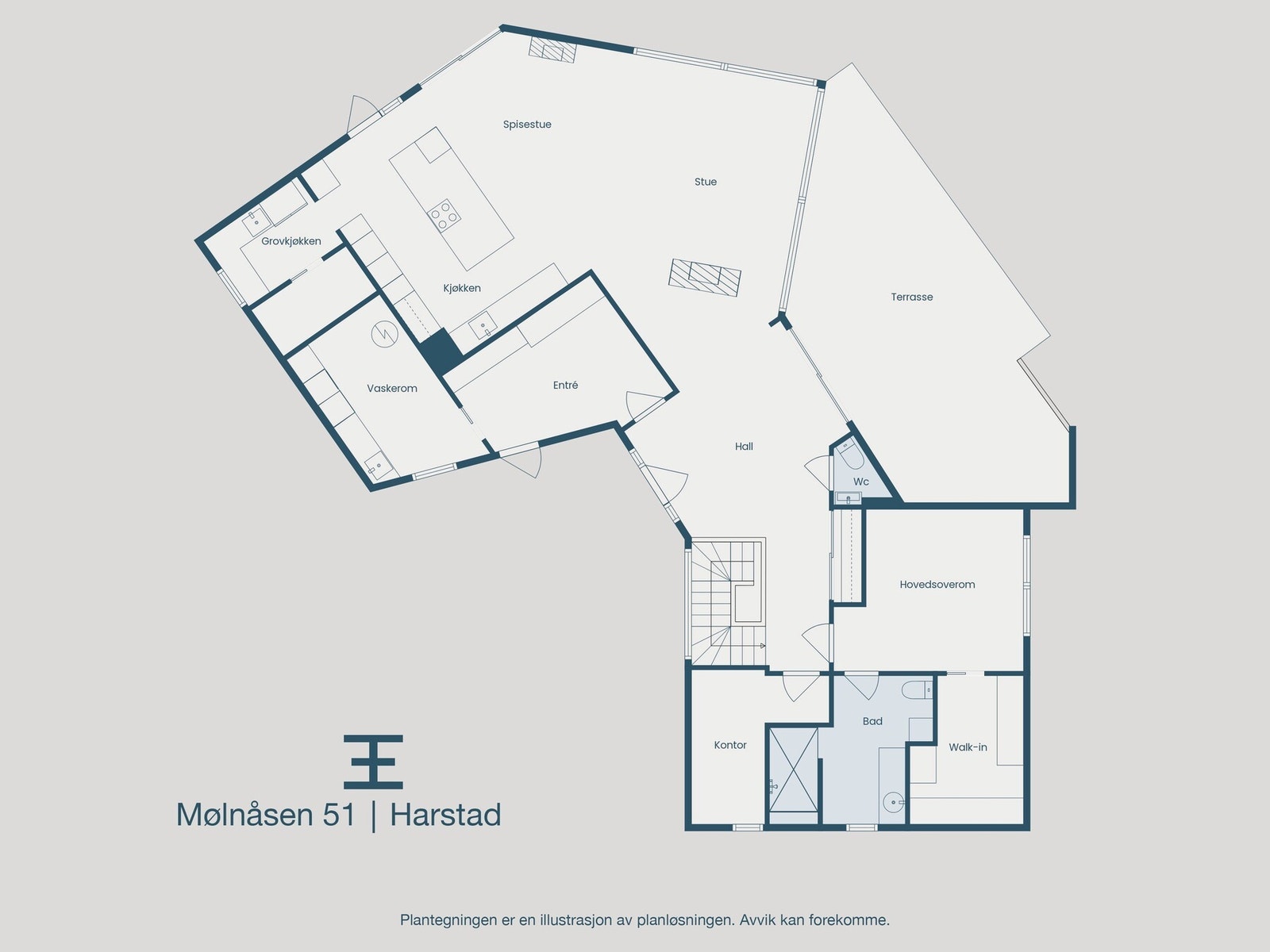 Plantegning hovedetasje Galleribilde