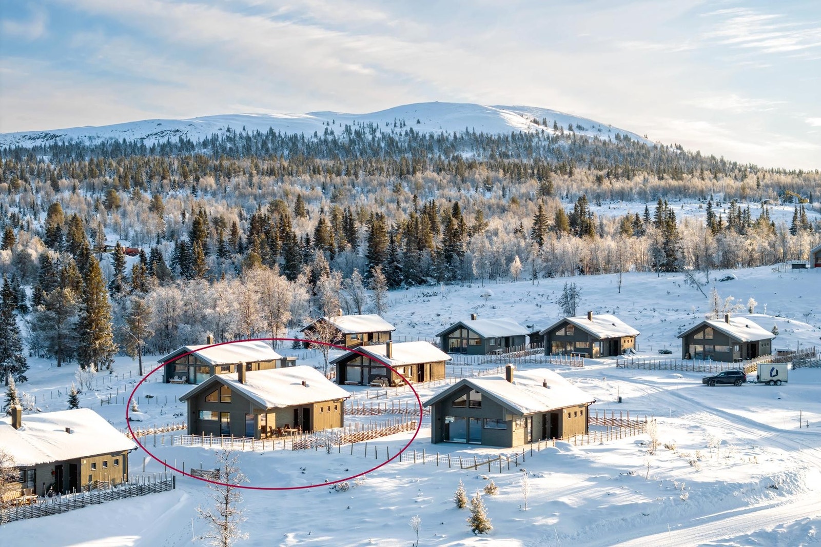 Løggelie Hyttegrend, desember 2023. Galleribilde