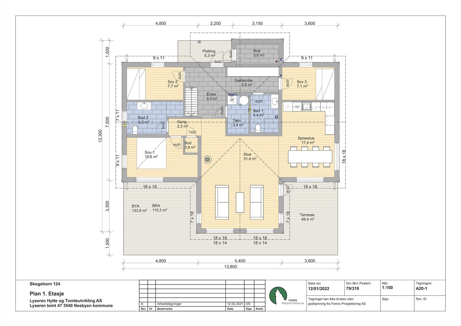 Plan 1.etg. Galleribilde