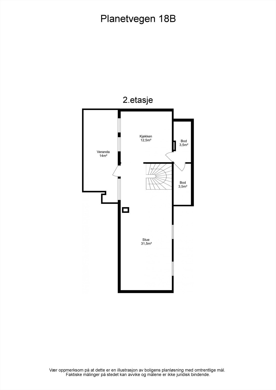Planskisse 2. etasje Galleribilde