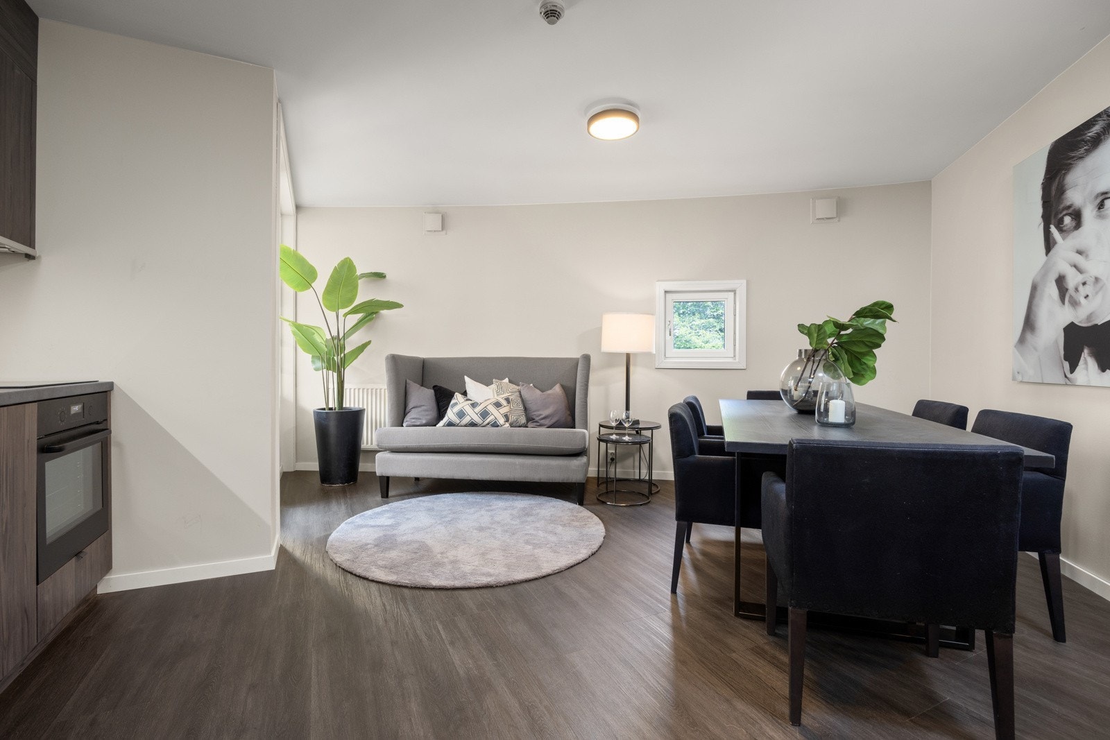 Medeier i lekkert og innbydende allrom i samme etasje. Galleribilde