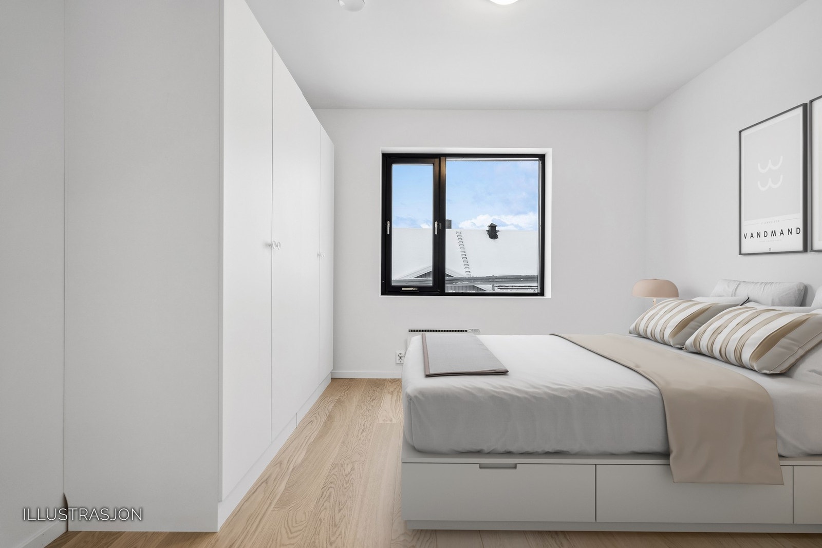 Boligen har hele 4 soverom - hovedsoverom Galleribilde