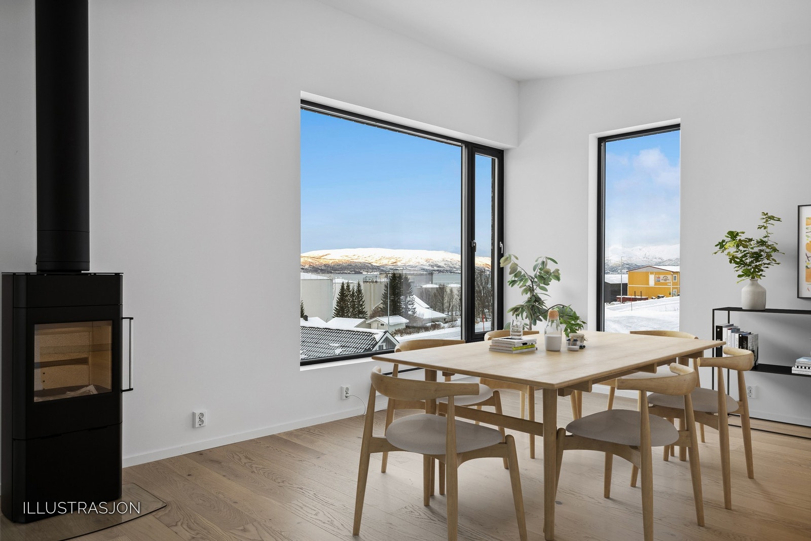 Vedovn i stue (bildet er digitalt møblert) Galleribilde