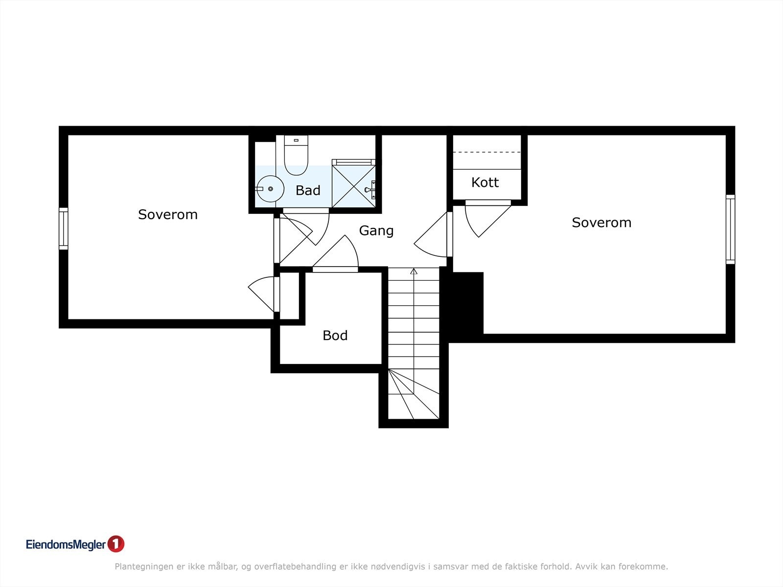 2. etasje består av soverom 3, soverom 4/loftsstue, bad og bod. Galleribilde
