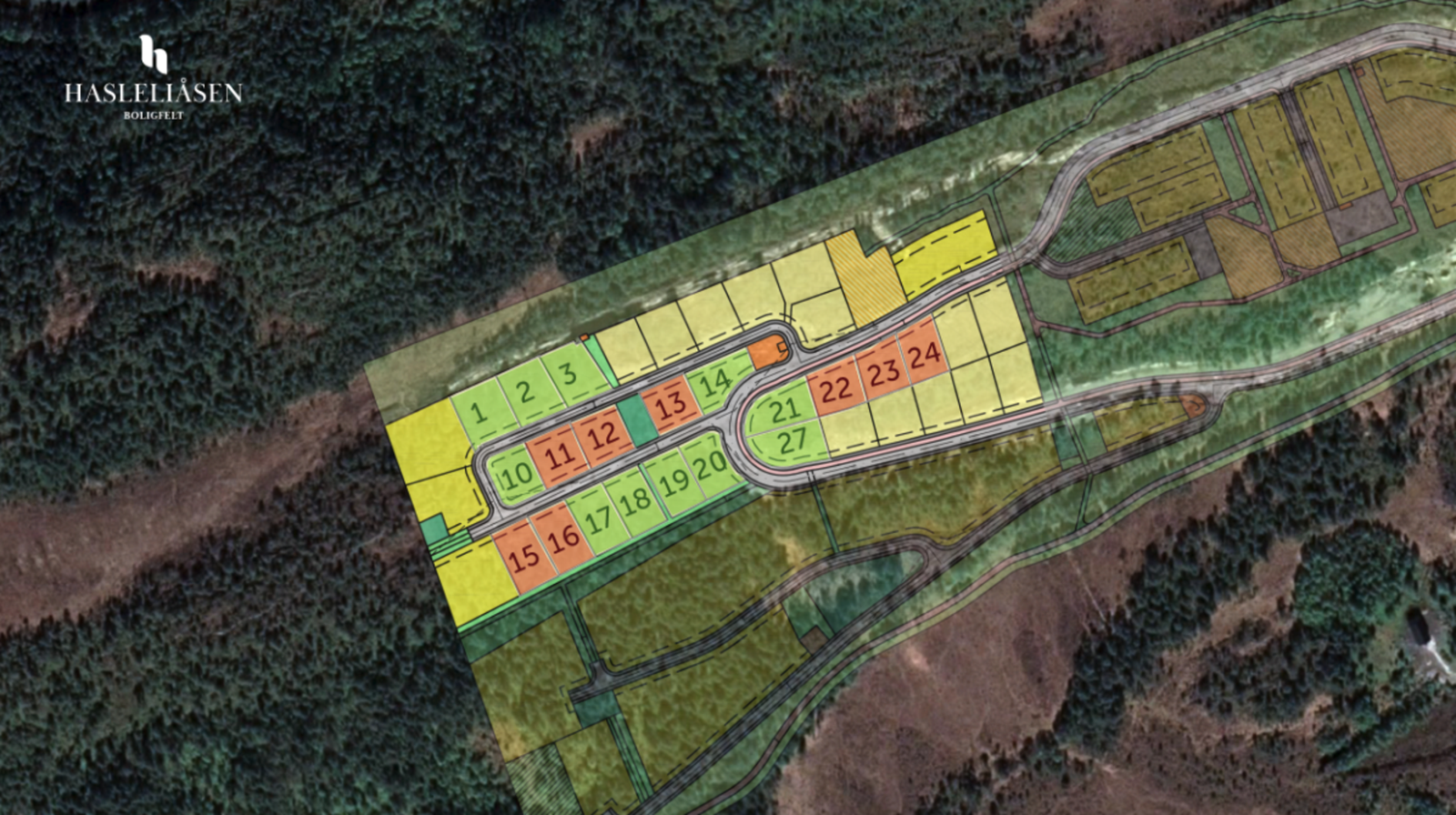 Oversikt over solgte og ledige tomter Galleribilde