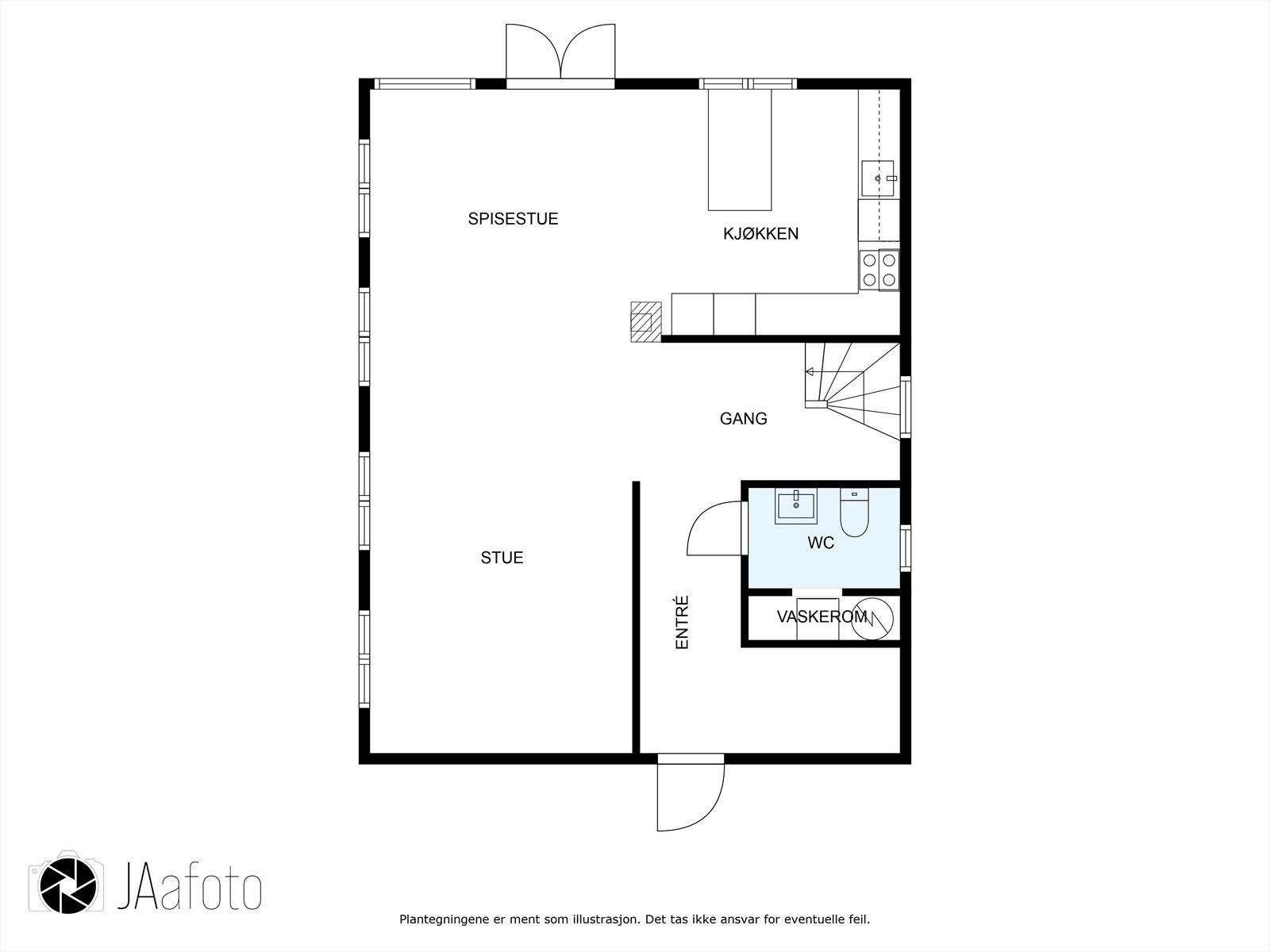 Plantegning 1.etg Galleribilde