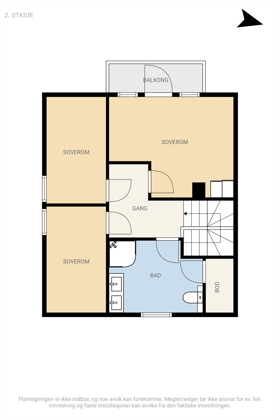 Plantegning 2. etasje. Galleribilde