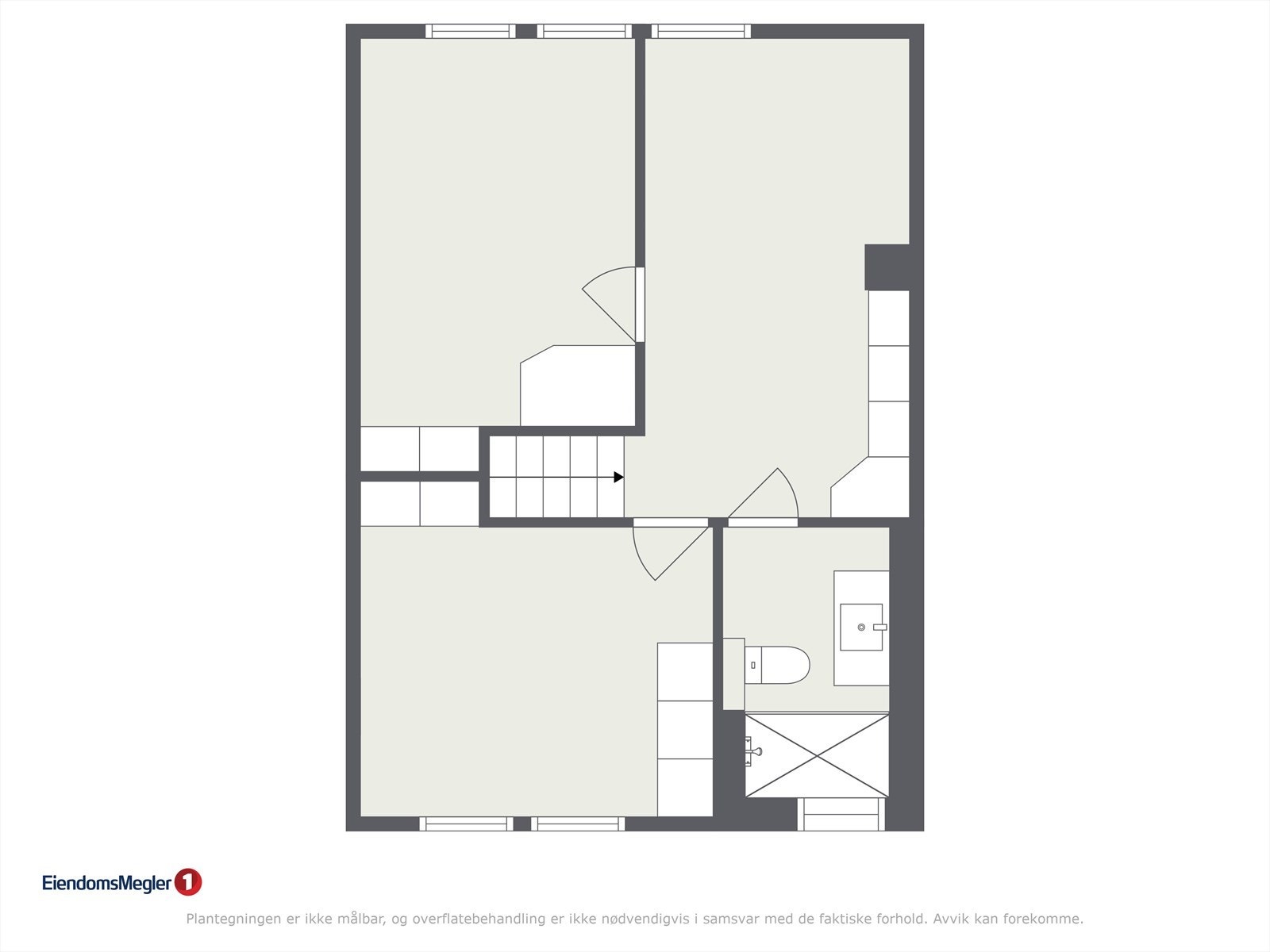 2. etasje består av loftstue, 2 soverom og bad. Galleribilde