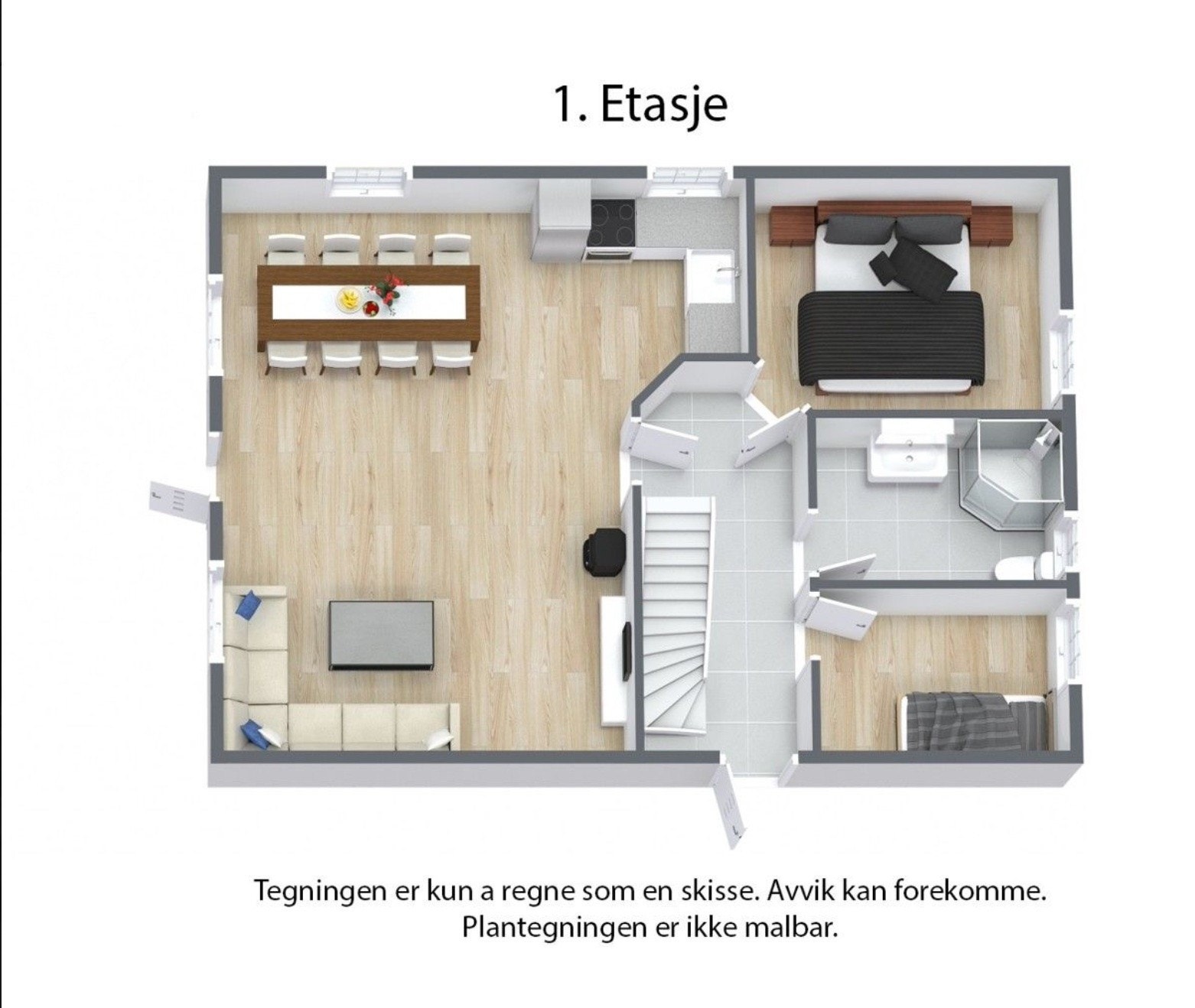 Plan 1. etasje. Galleribilde