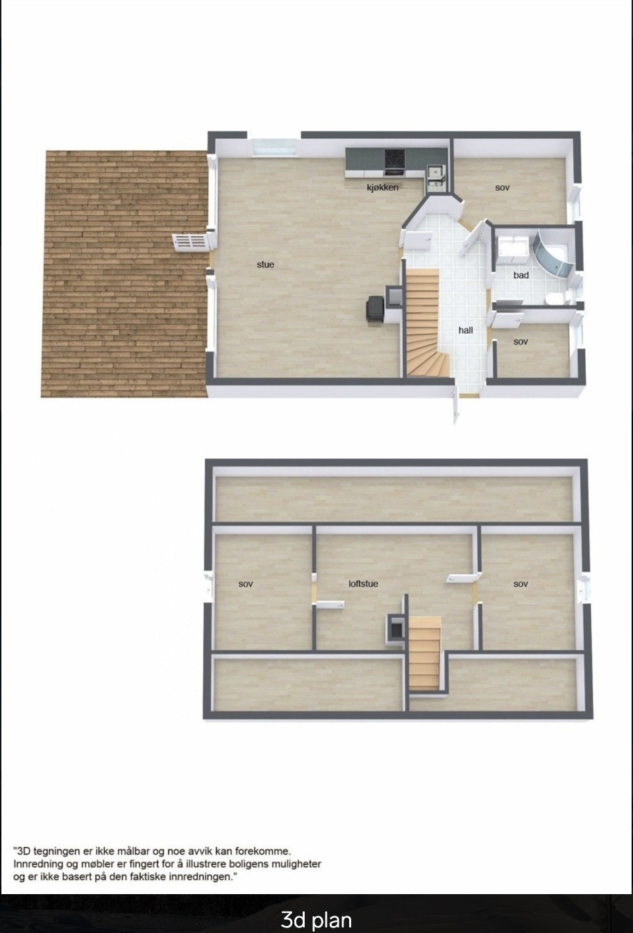 Plan 1. og 2. etasje. Galleribilde