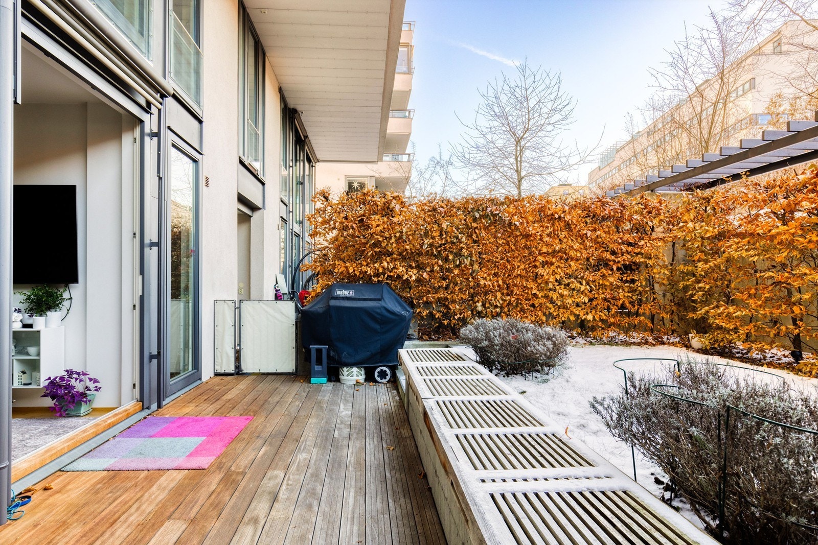 Det er kun lov med gassgrill og elektrisk grill. Galleribilde