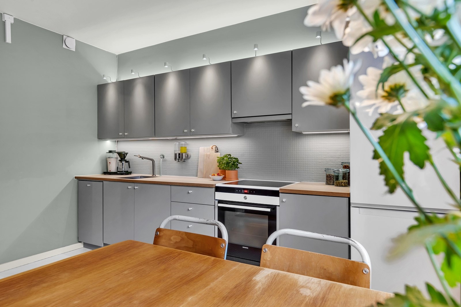 Med handelen følger komfyr, oppvaskmaskin og kjøl/frys. Galleribilde