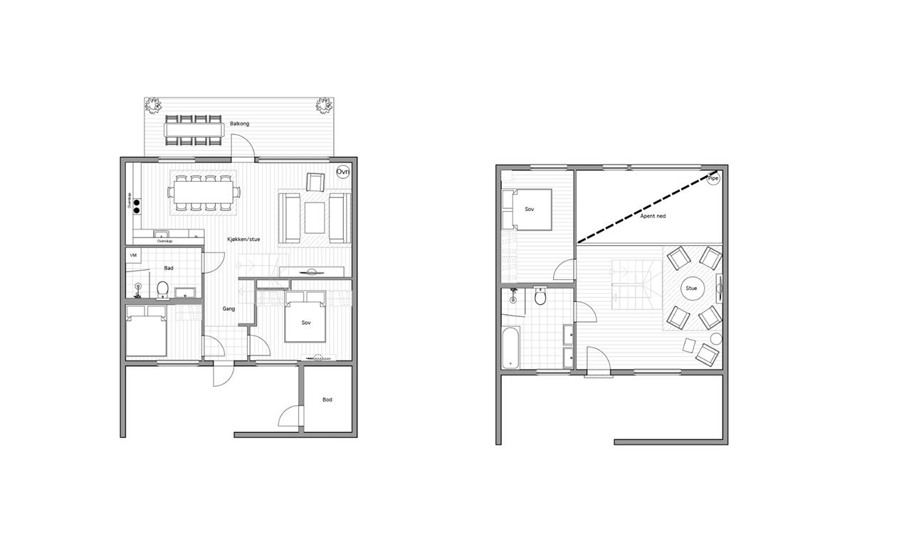 Planskisse toppleilighet med 3 soverom. Galleribilde
