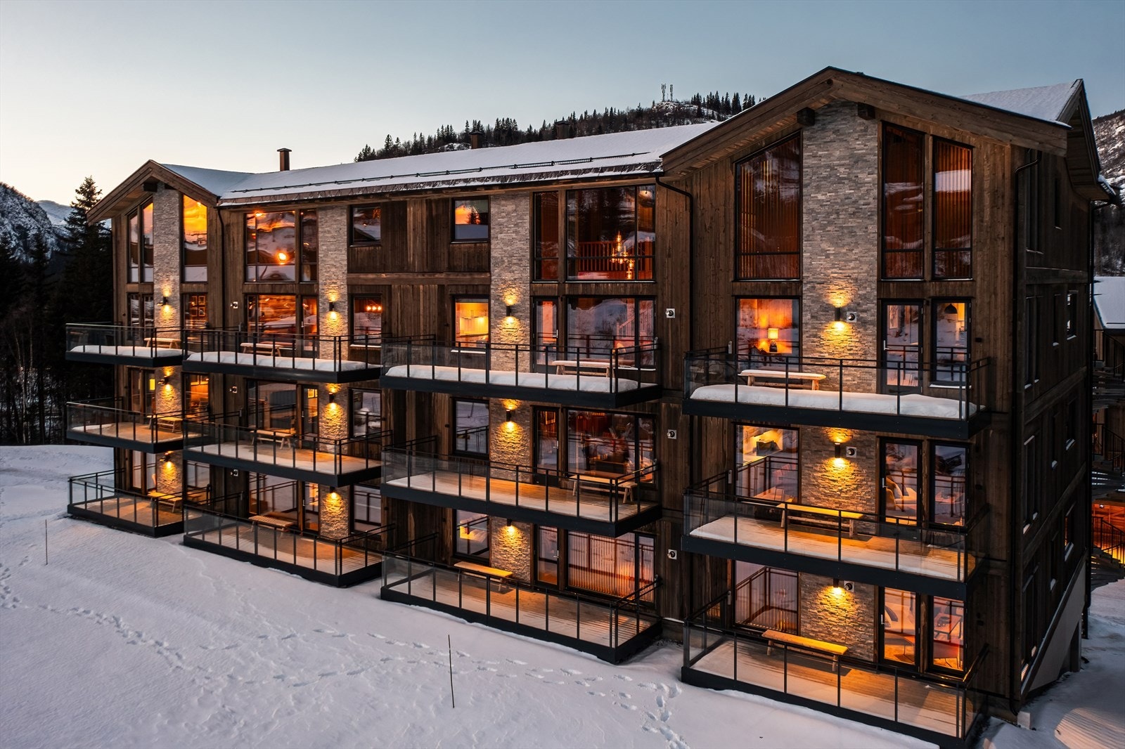 Leilighetene varierer fra 71 til 117 m2 BRA. Galleribilde