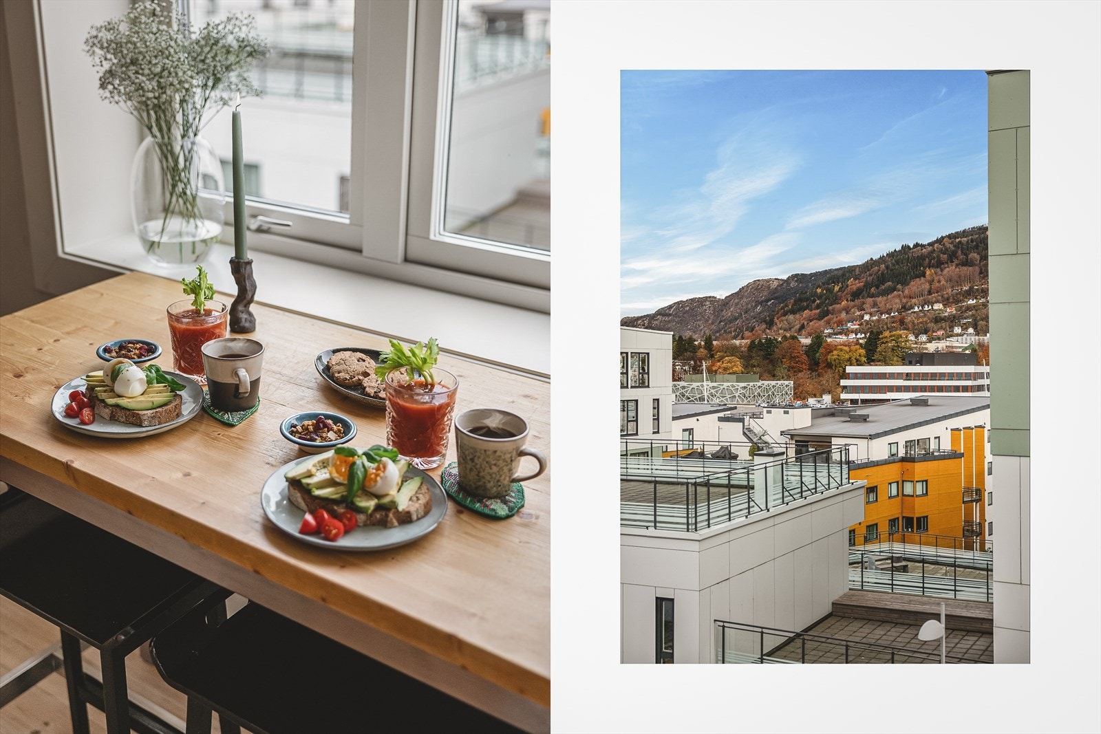 Kjøkkenet er praktisk utformet, med plass til en hyggelig spiseplass ved vinduet. Galleribilde