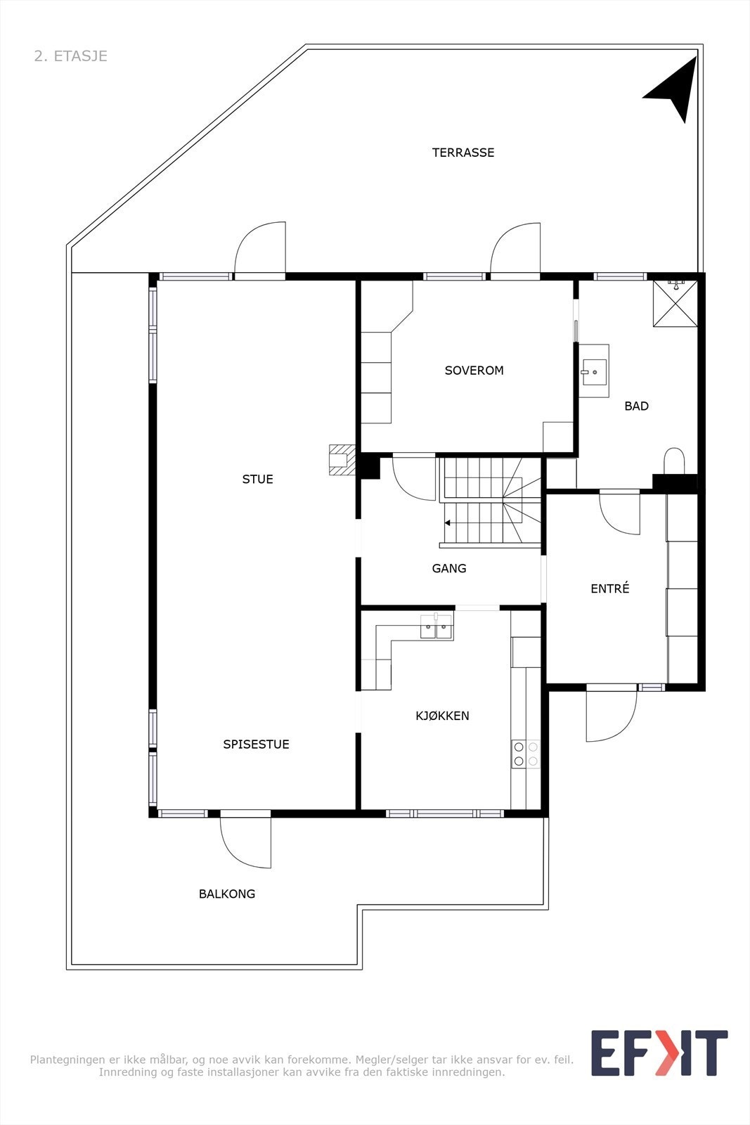 Plantegning 1.etg. Galleribilde