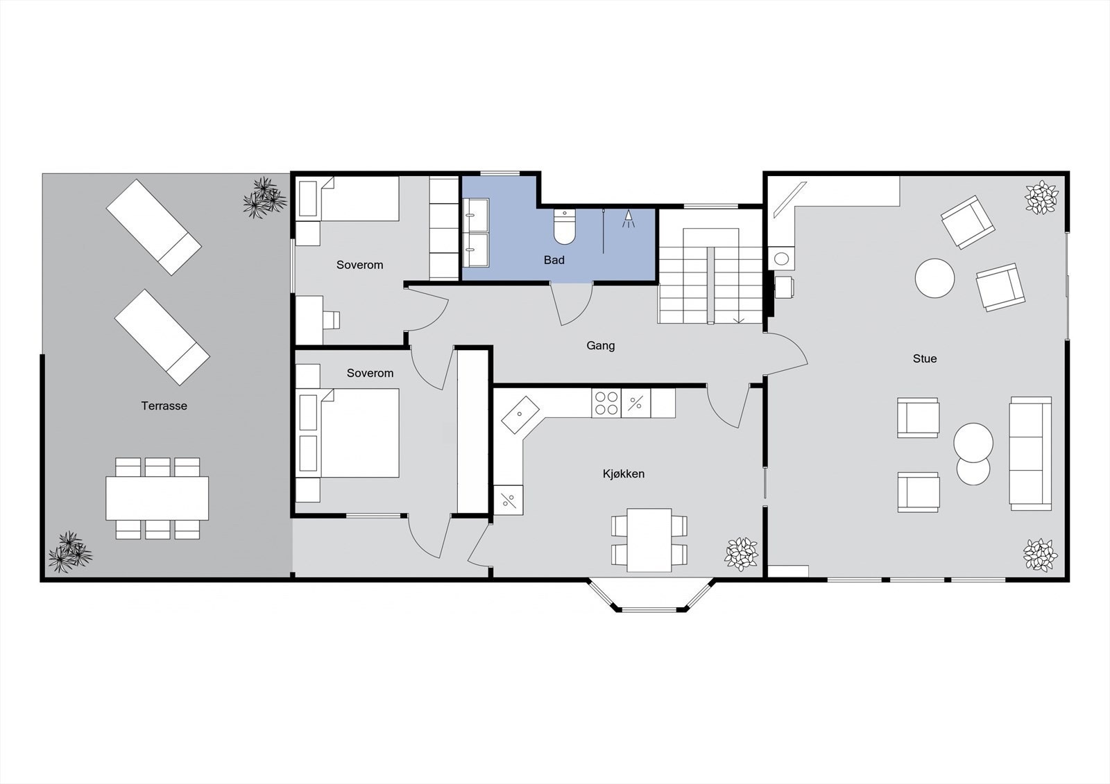 Plantegning - Hovedetasjen Galleribilde