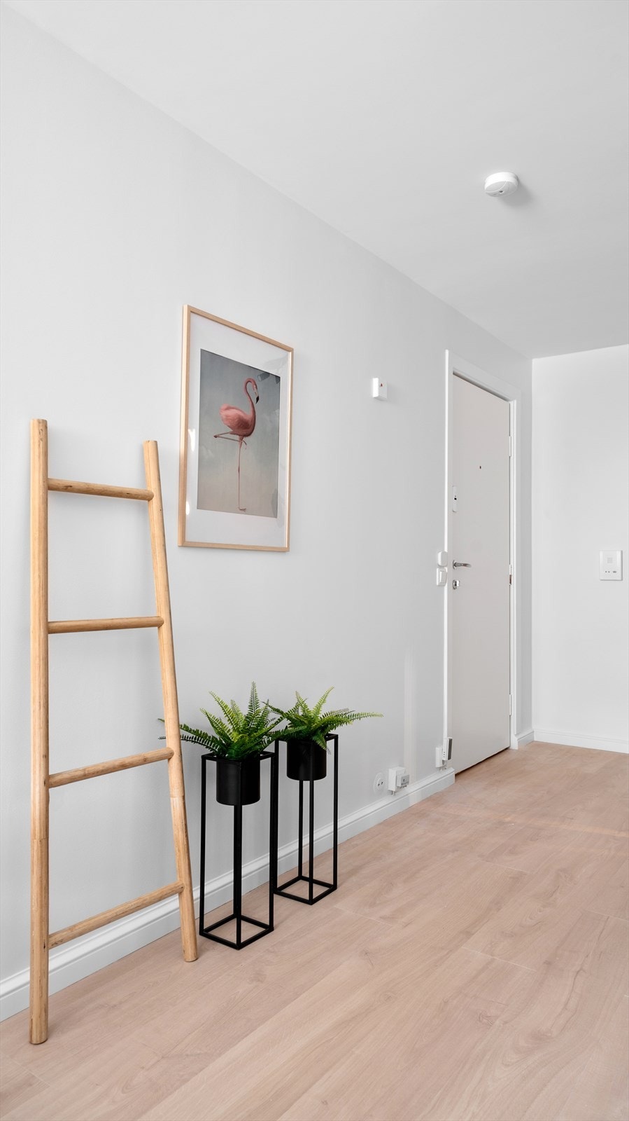 Innbydende entré med plass til å henge fra seg ytterklær og sko Galleribilde