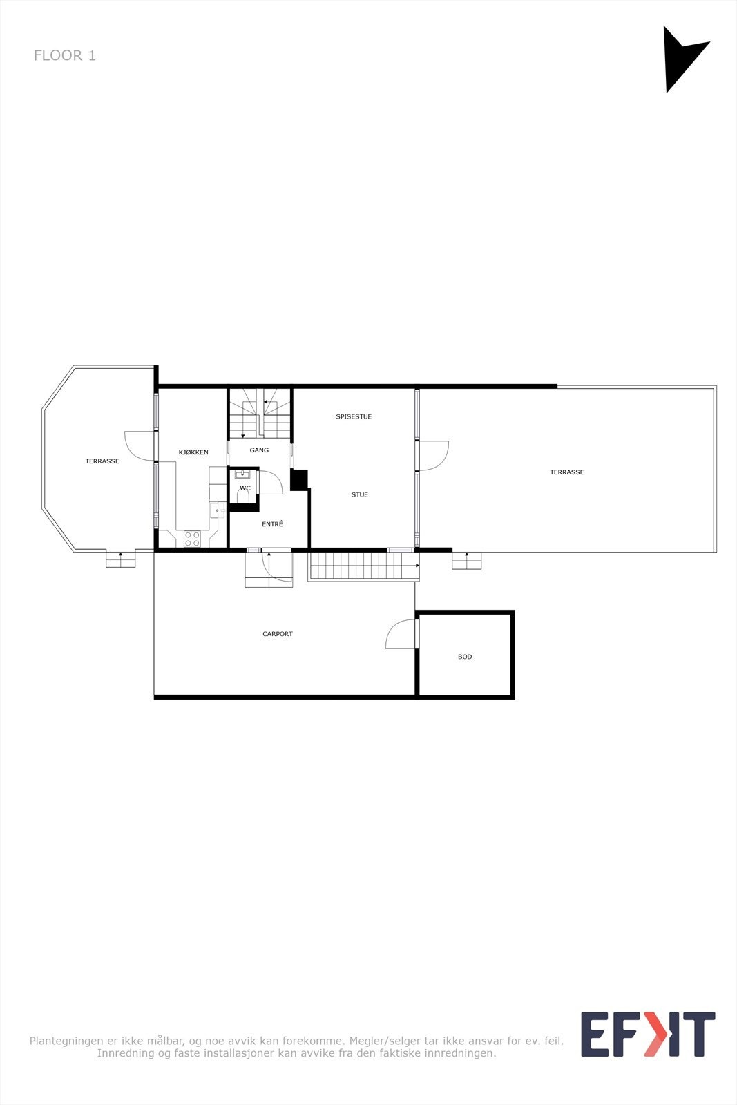 Plantegning 1. etg. Galleribilde