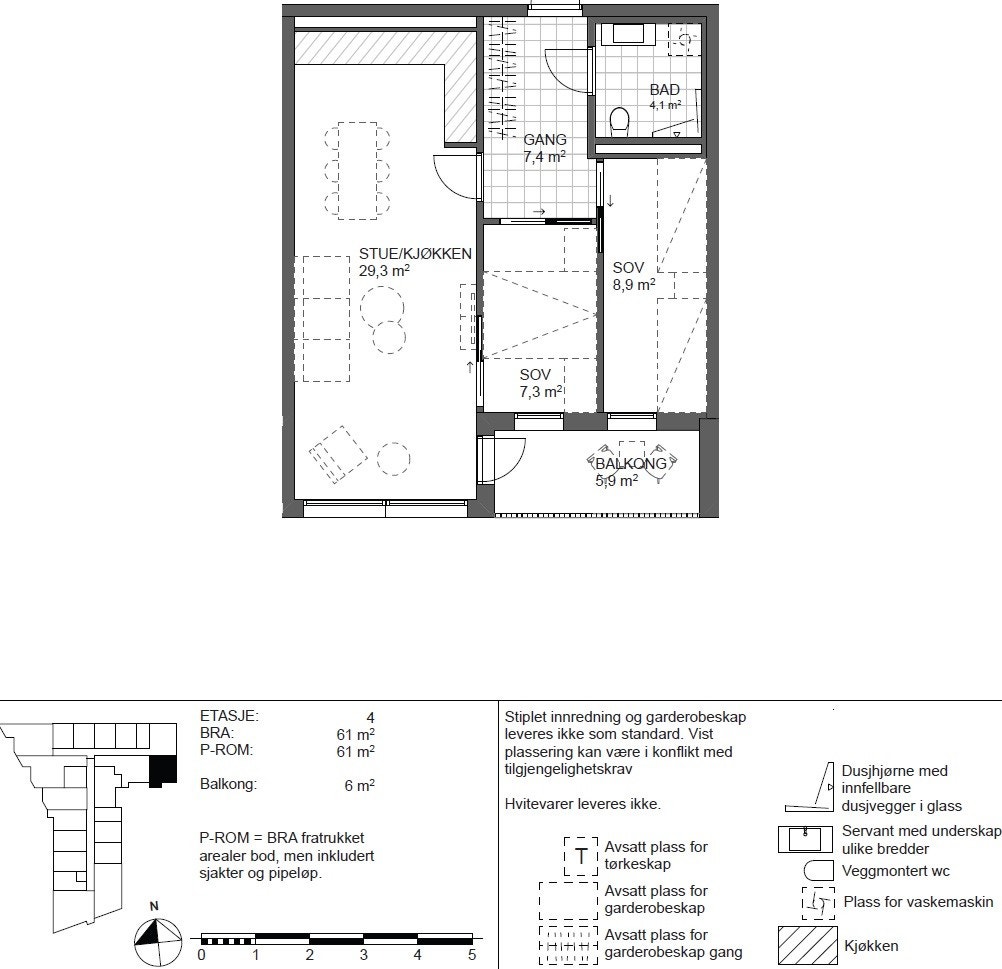 Plantegning leilighet B401. Galleribilde