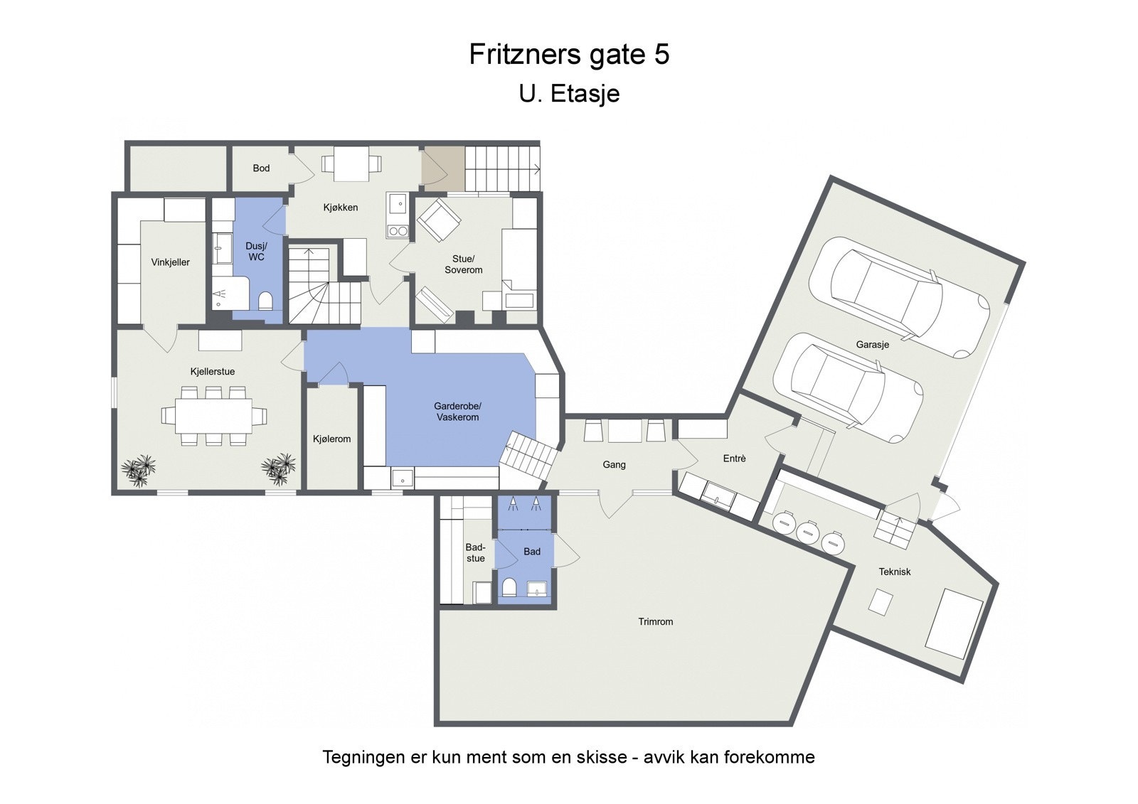 Plantegning U. Etasje Galleribilde