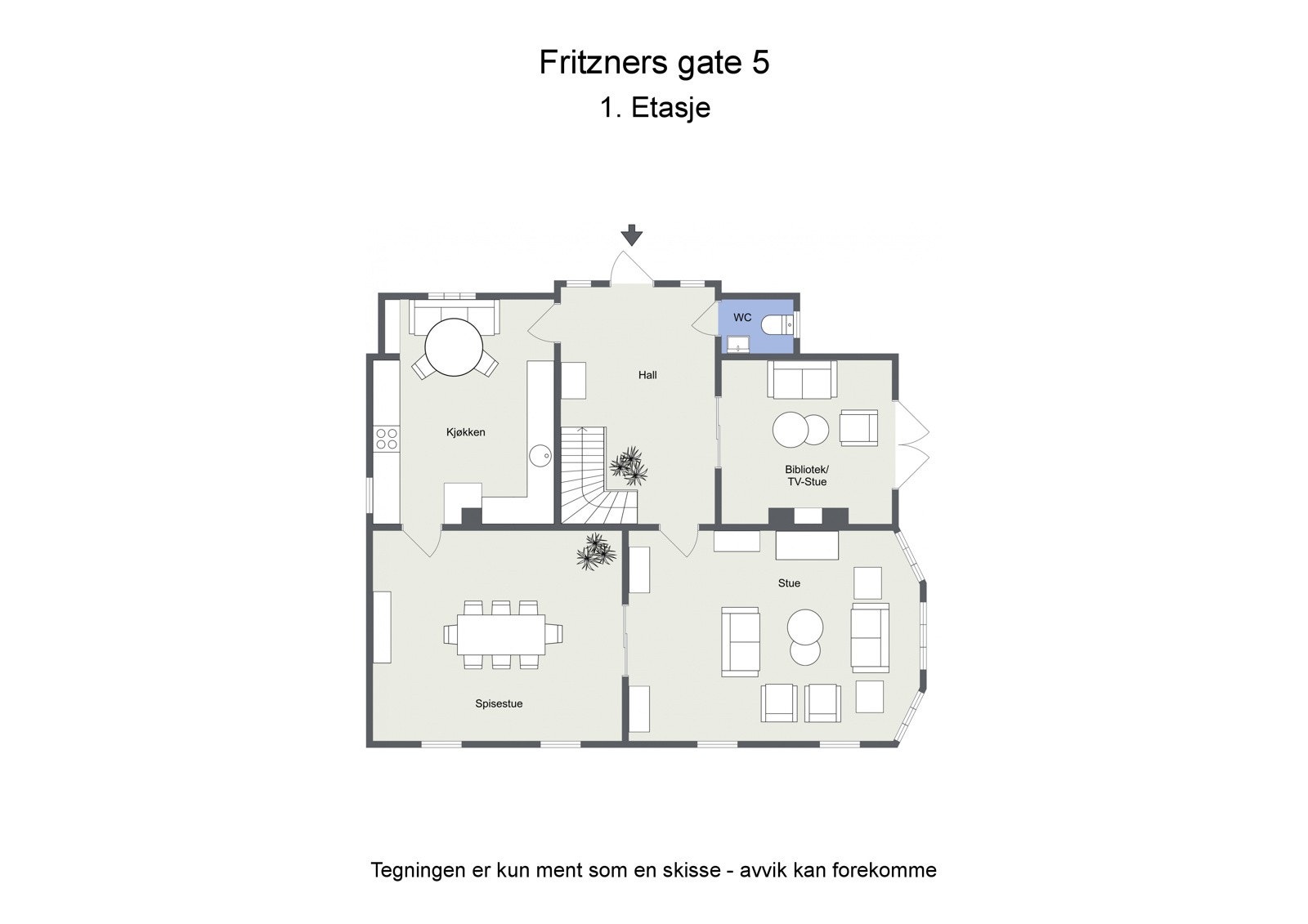 Plantegning 1. Etasje Galleribilde